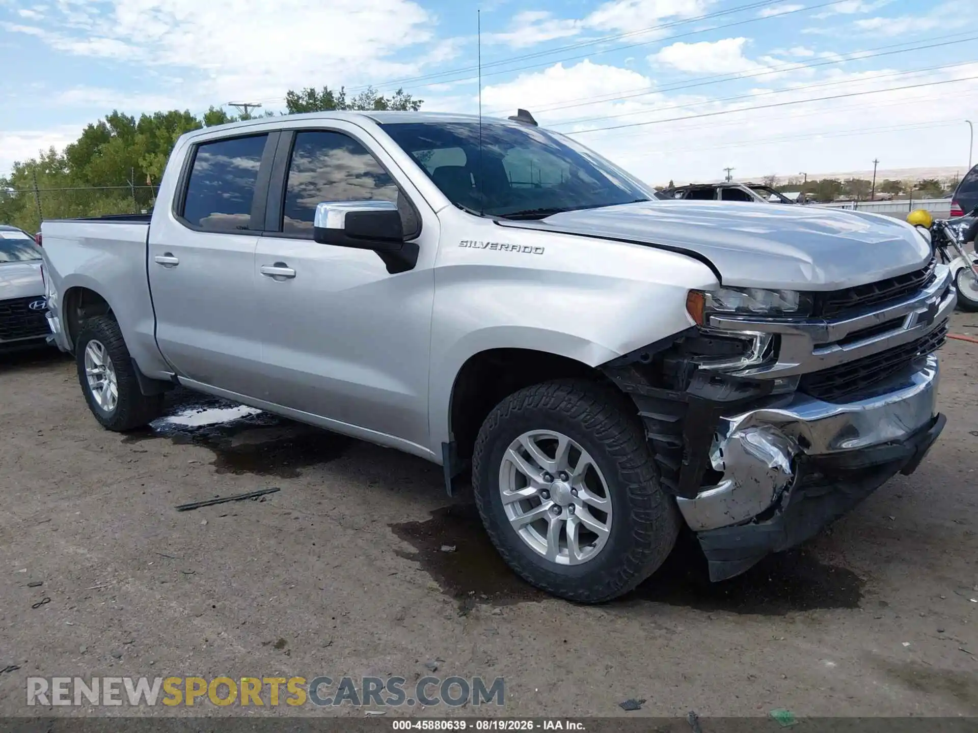 1 Photograph of a damaged car 1GCPWCED1MZ244686 CHEVROLET SILVERADO 1500 2021