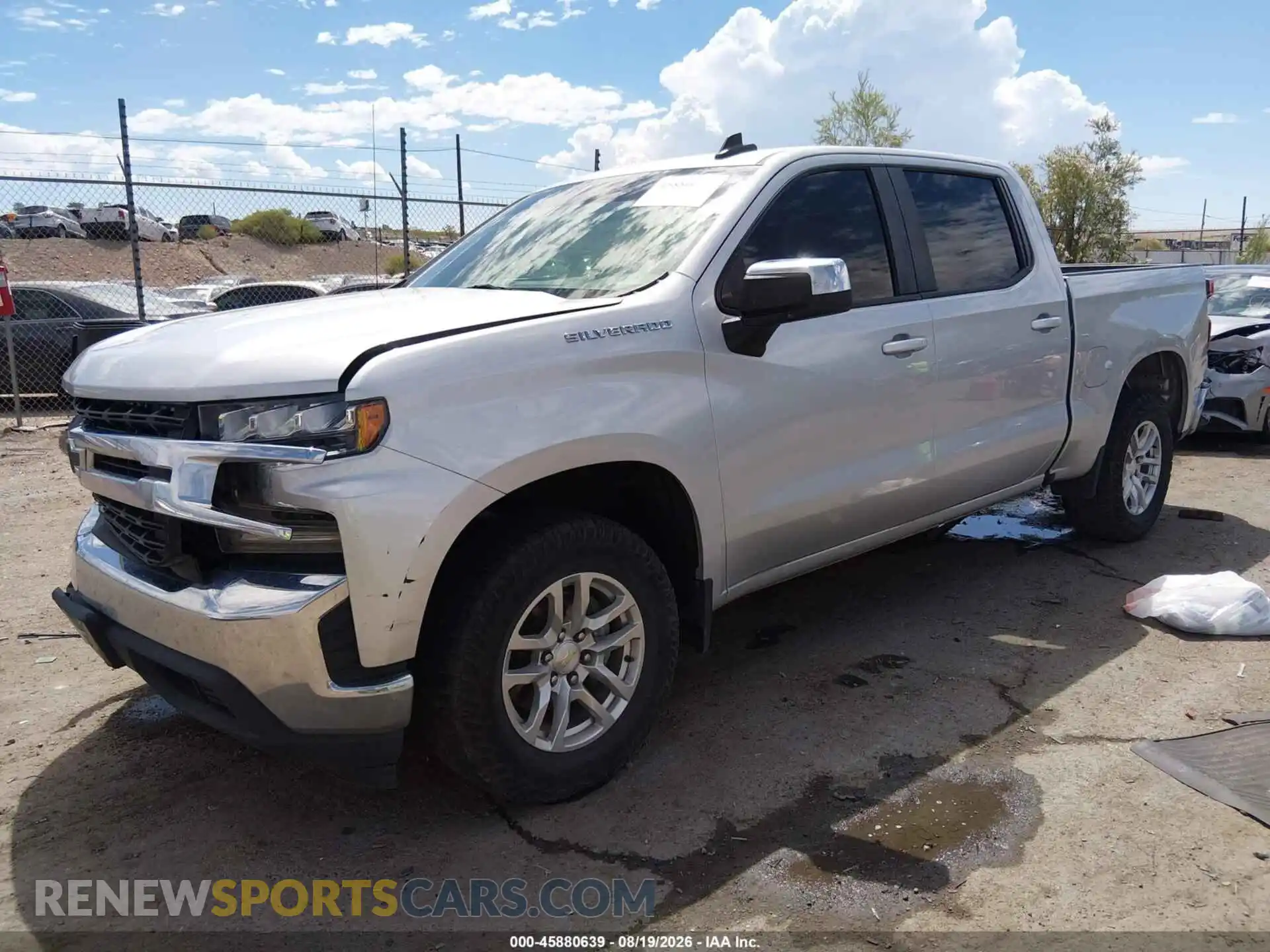 2 Photograph of a damaged car 1GCPWCED1MZ244686 CHEVROLET SILVERADO 1500 2021