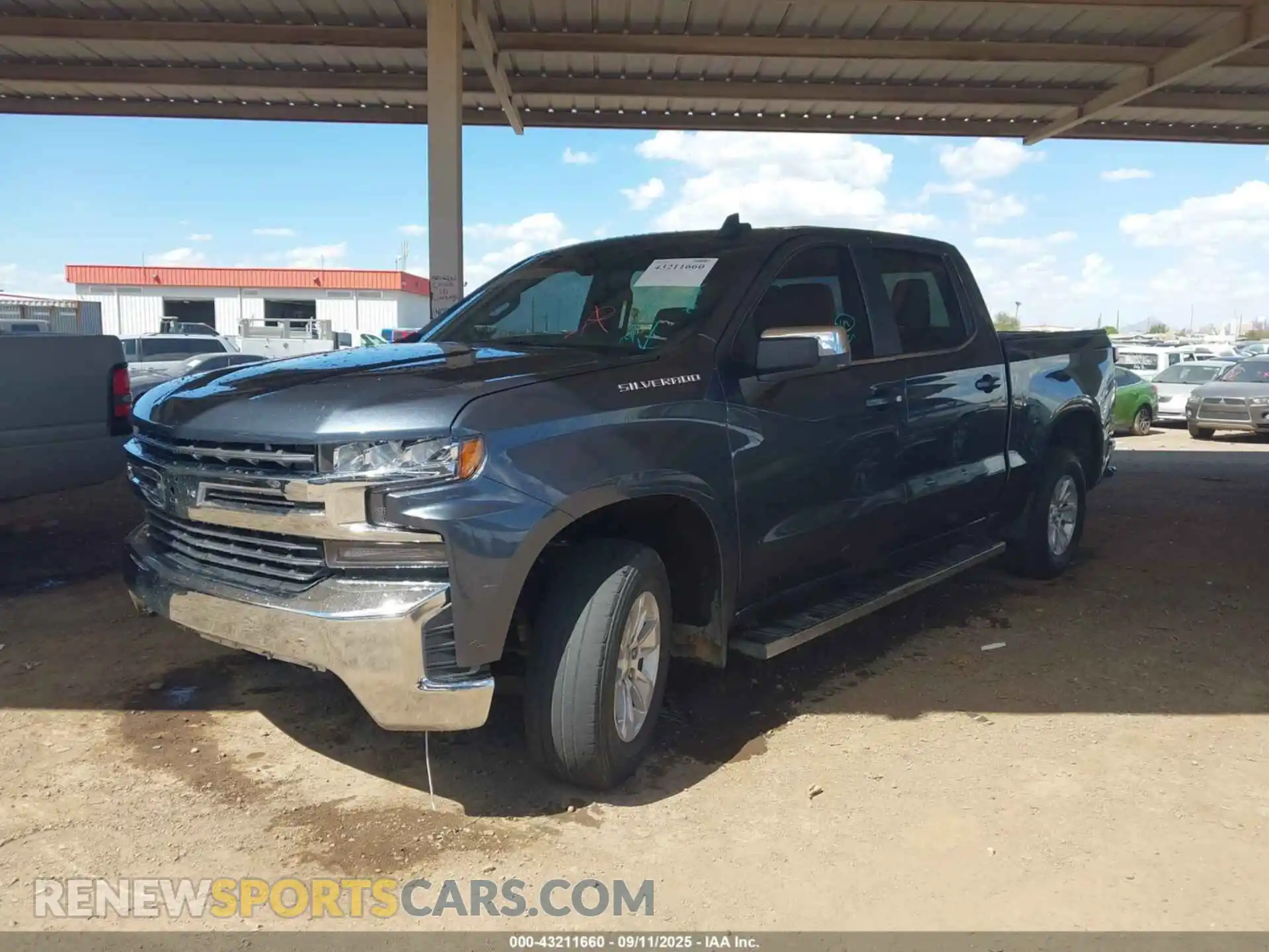 2 Photograph of a damaged car 1GCPWCED7MZ309234 CHEVROLET SILVERADO 1500 2021