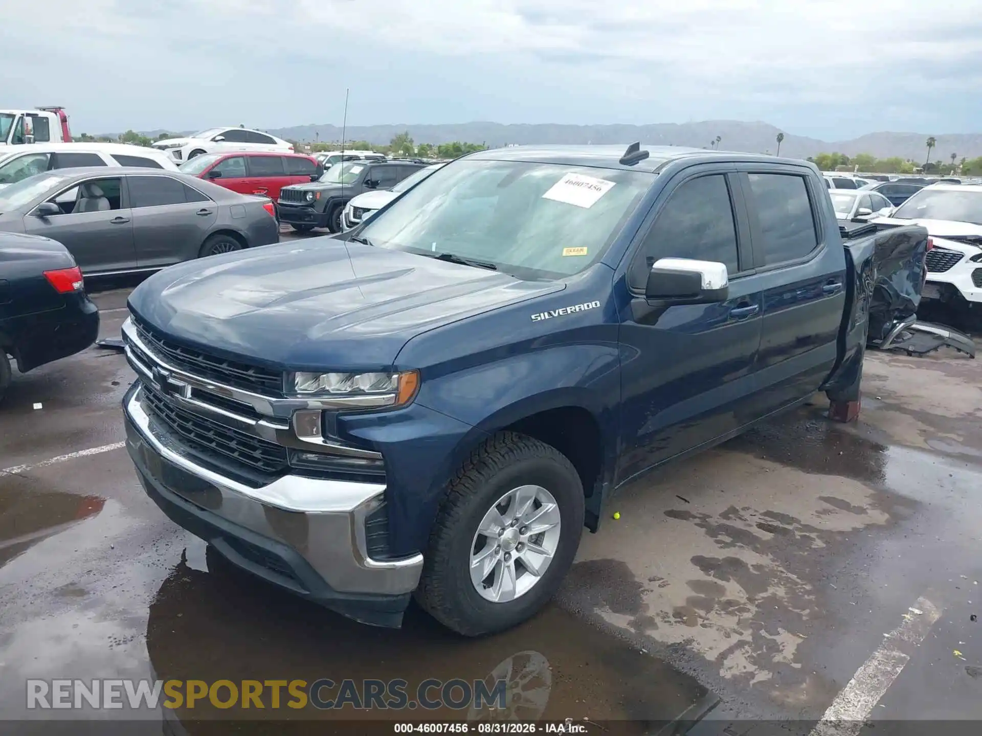 2 Photograph of a damaged car 1GCPWCED7MZ334330 CHEVROLET SILVERADO 1500 2021