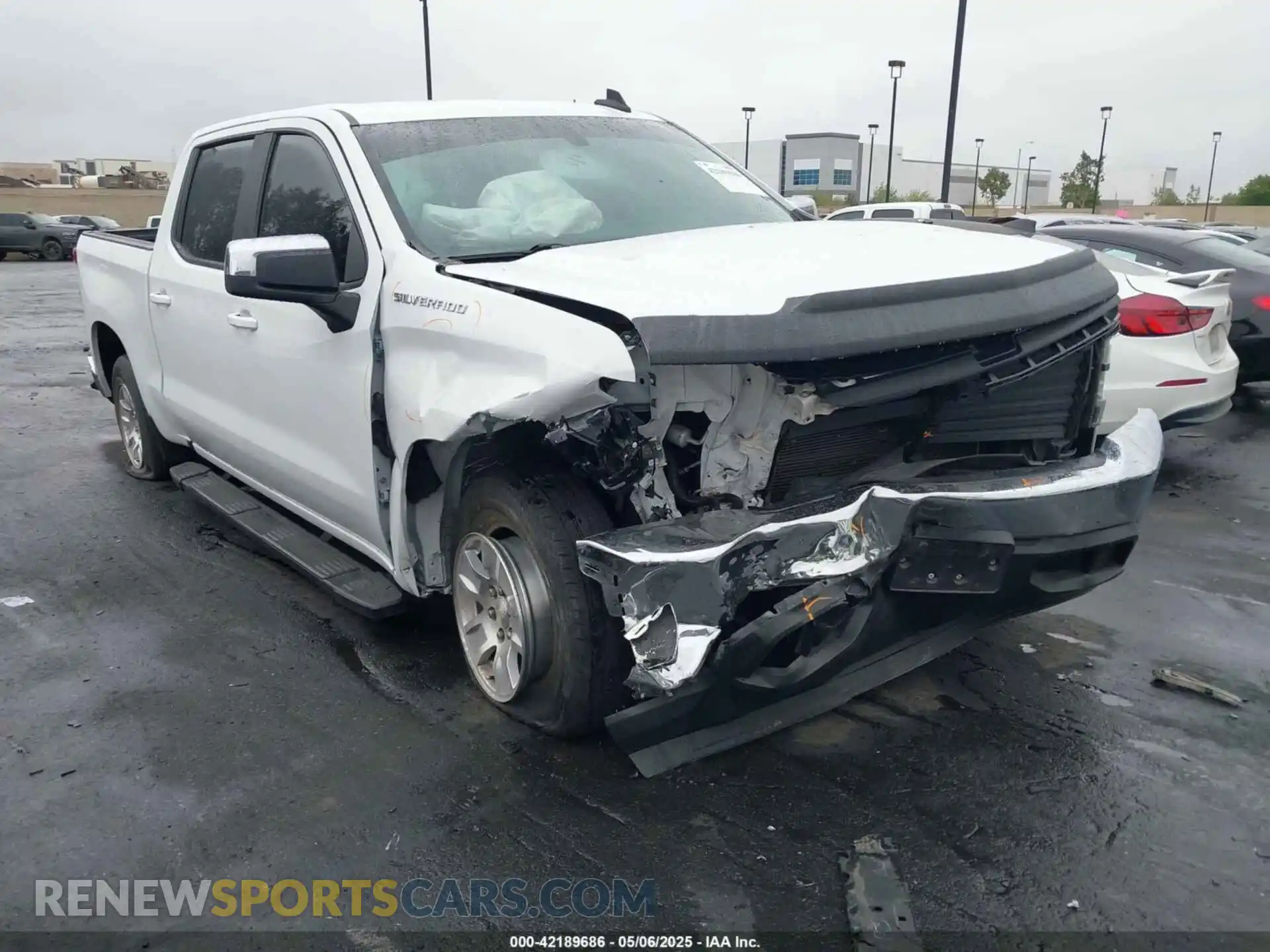 1 Photograph of a damaged car 1GCPWCED8MZ165256 CHEVROLET SILVERADO 1500 2021