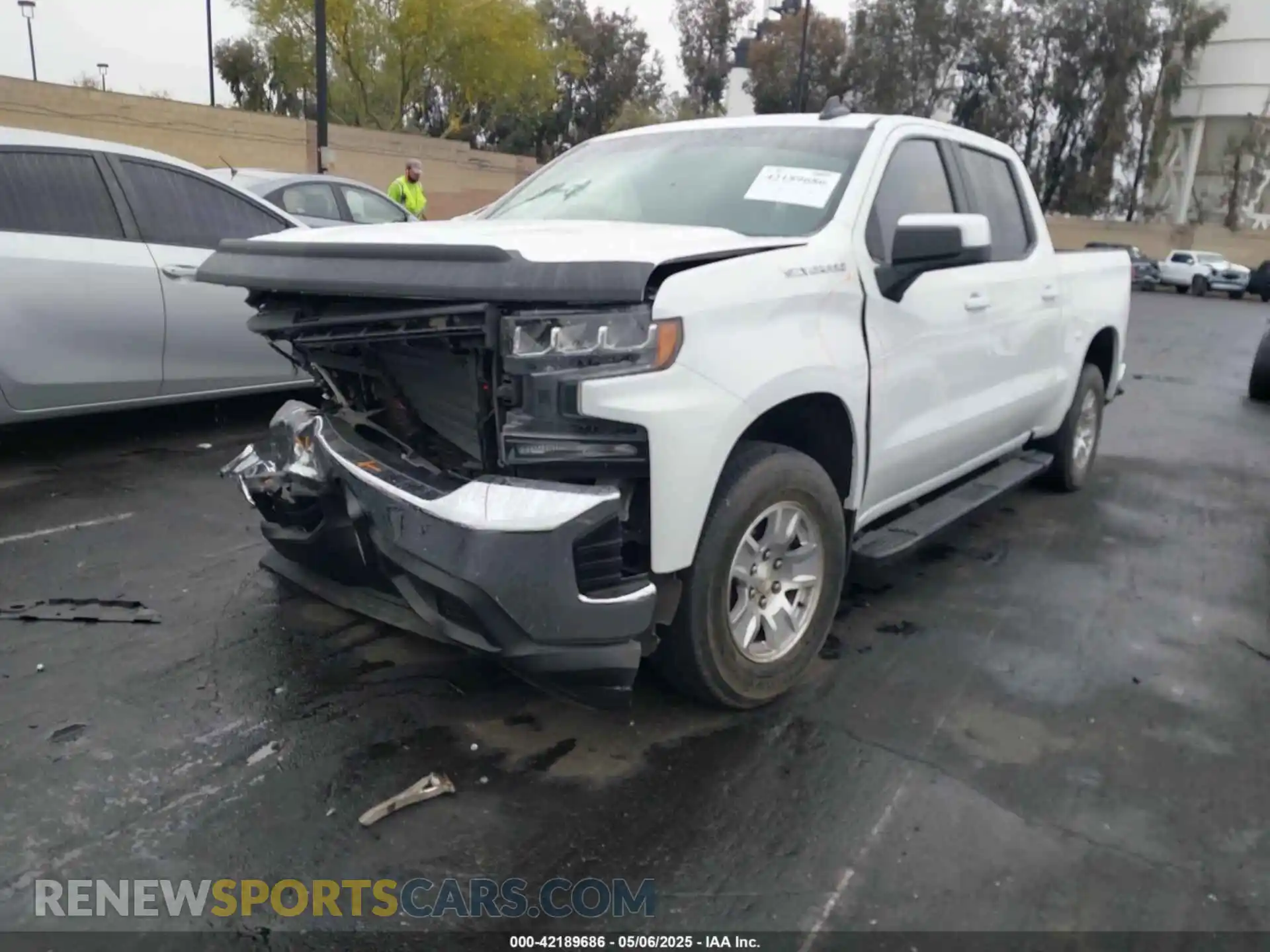 2 Photograph of a damaged car 1GCPWCED8MZ165256 CHEVROLET SILVERADO 1500 2021