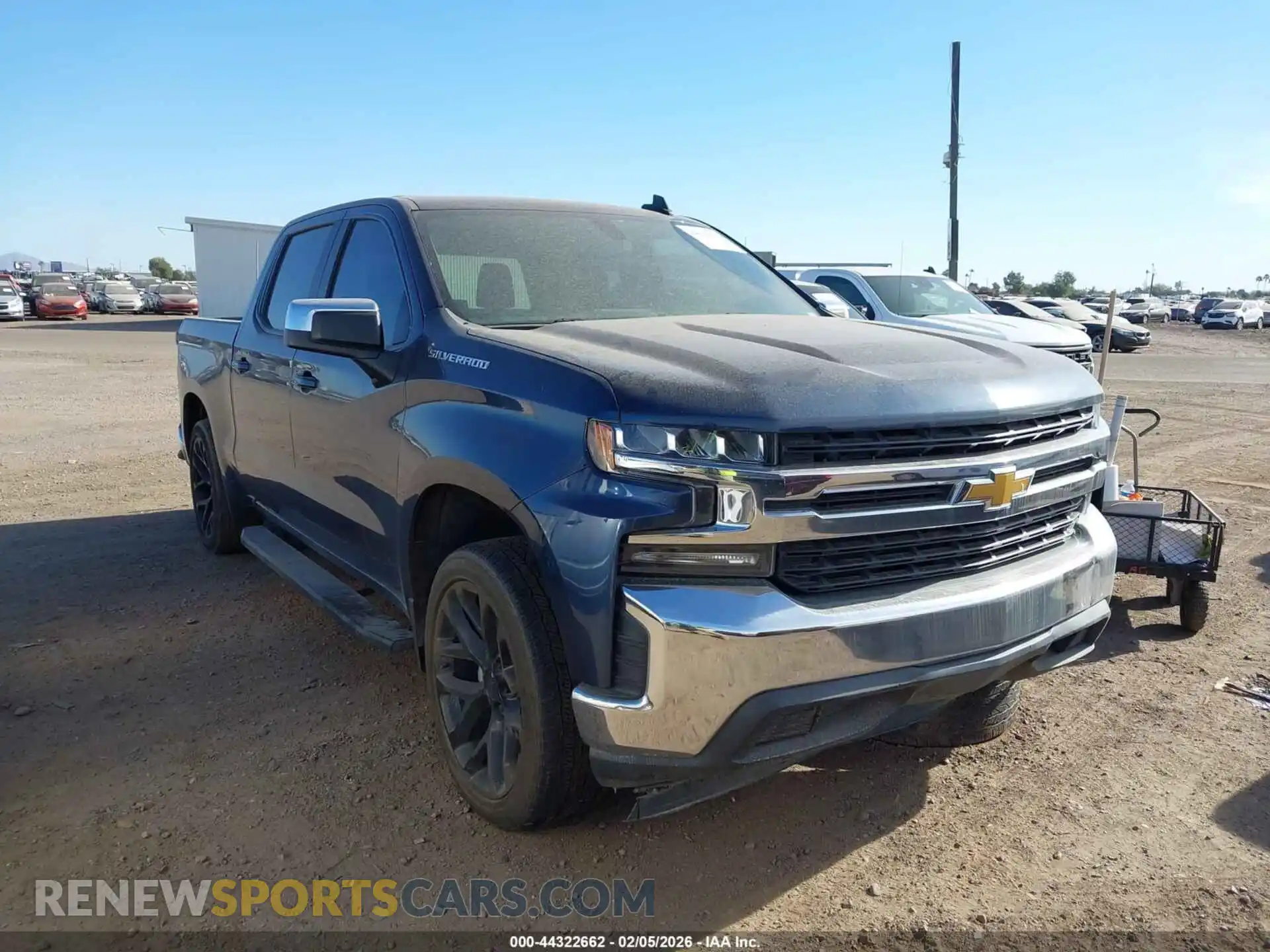 1 Photograph of a damaged car 1GCPWCED9MZ283672 CHEVROLET SILVERADO 1500 2021