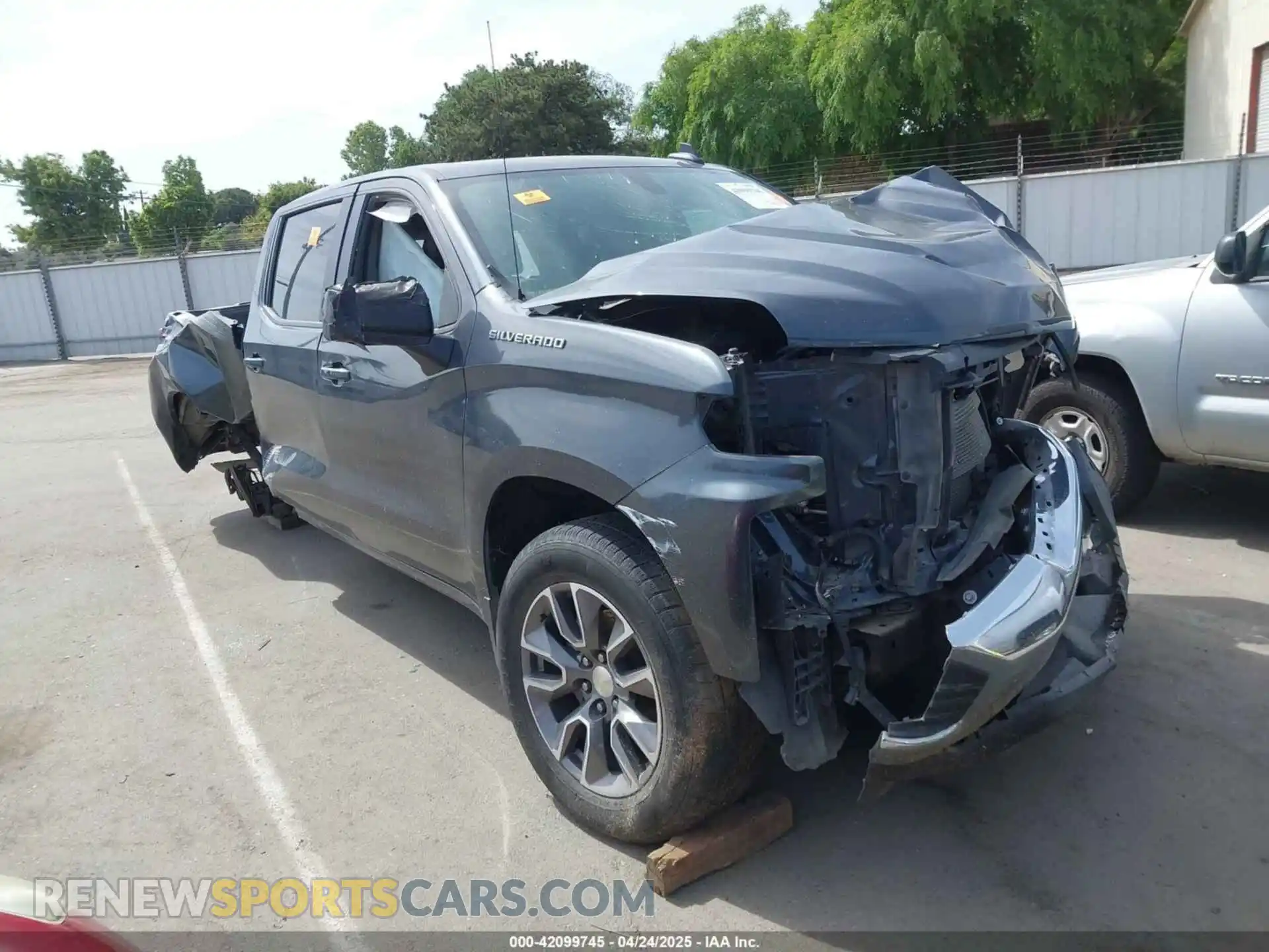 1 Photograph of a damaged car 1GCPWCEDXMZ333592 CHEVROLET SILVERADO 1500 2021