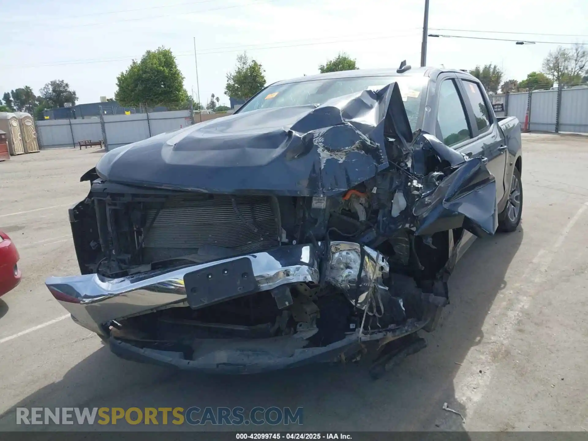 2 Photograph of a damaged car 1GCPWCEDXMZ333592 CHEVROLET SILVERADO 1500 2021