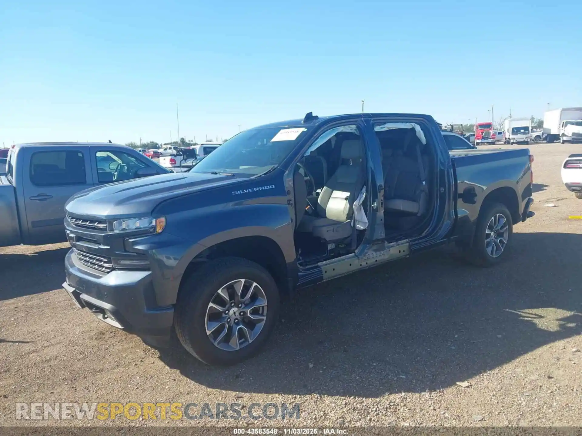2 Photograph of a damaged car 1GCPWDED8MZ309751 CHEVROLET SILVERADO 1500 2021