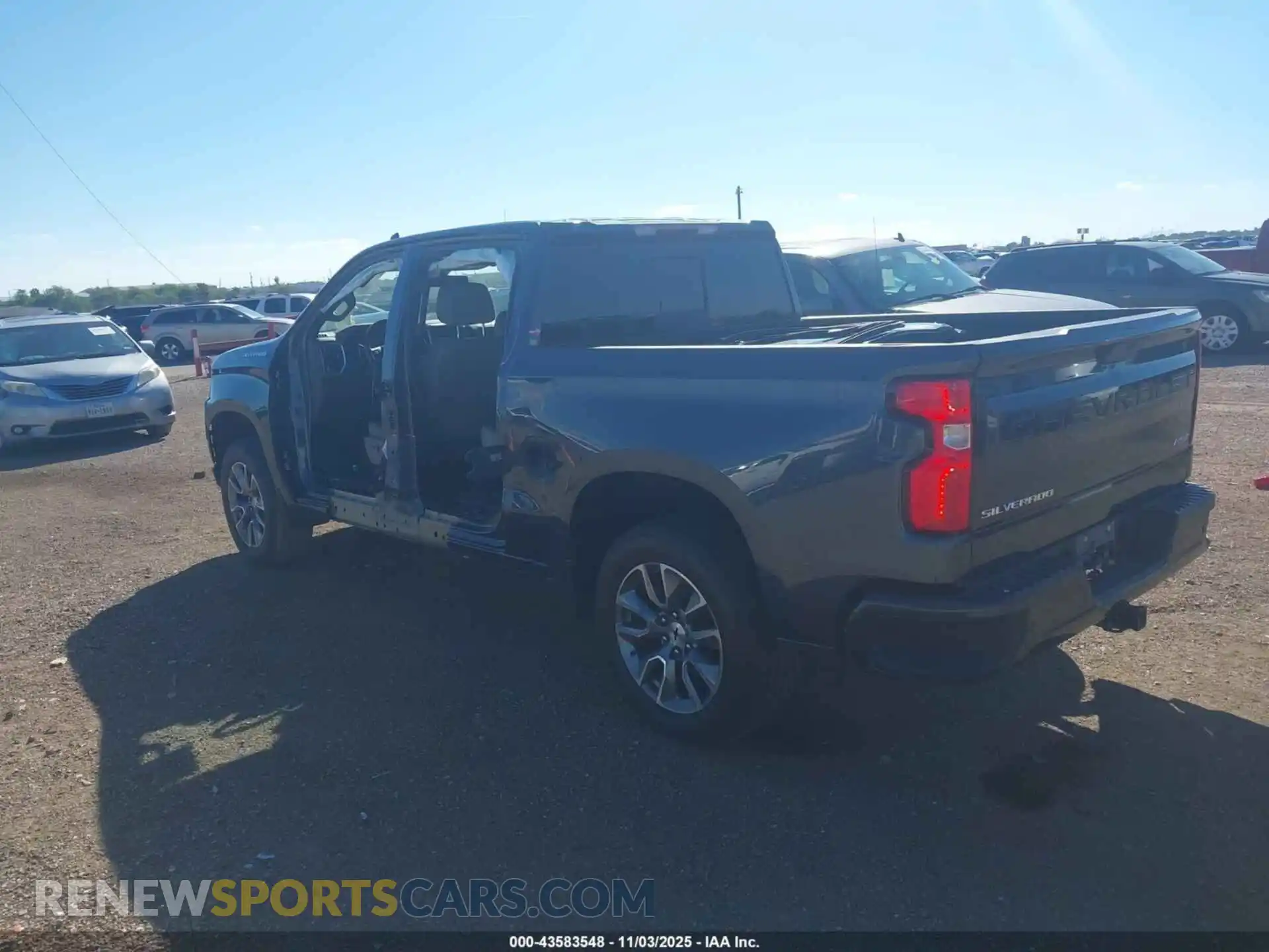 3 Photograph of a damaged car 1GCPWDED8MZ309751 CHEVROLET SILVERADO 1500 2021