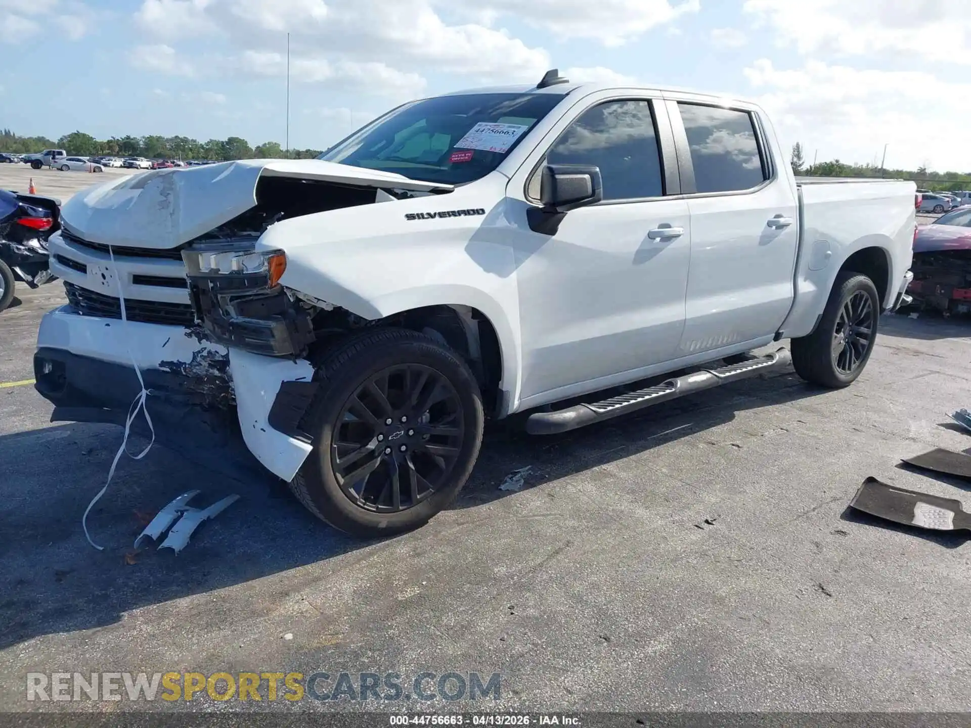 2 Photograph of a damaged car 1GCPWDED9MZ431342 CHEVROLET SILVERADO 1500 2021