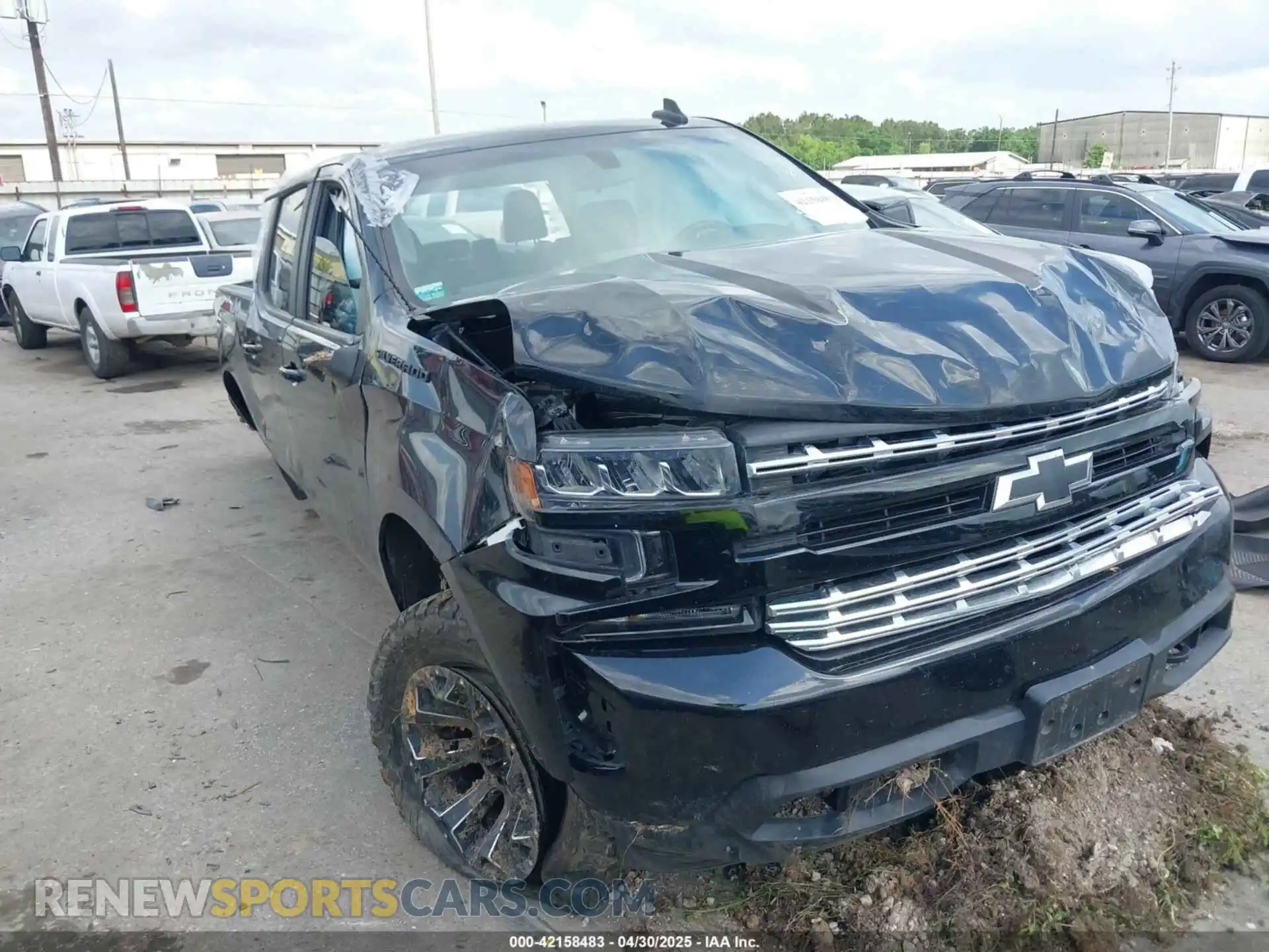 1 Photograph of a damaged car 1GCPWDEDXMZ392292 CHEVROLET SILVERADO 1500 2021