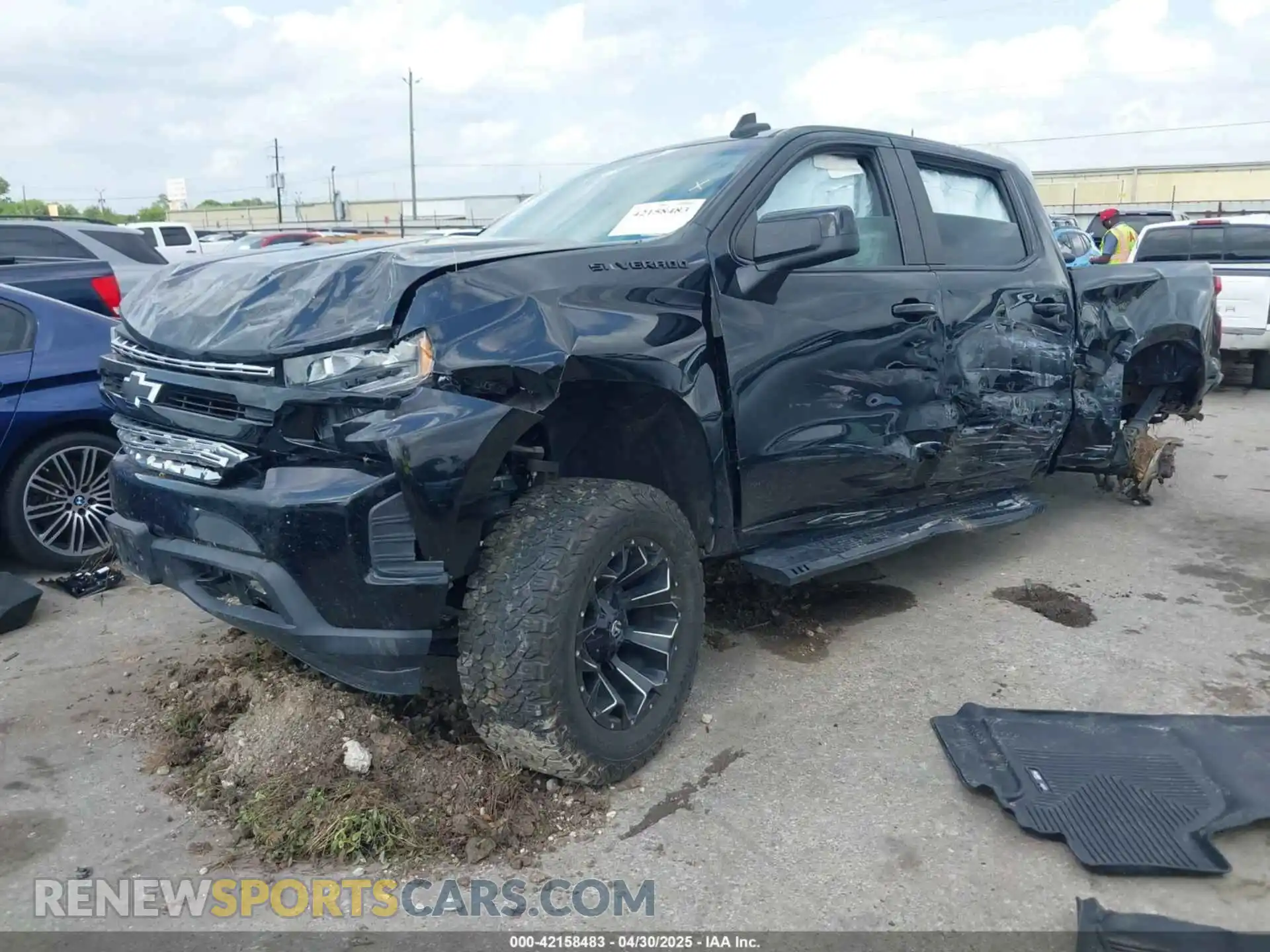 2 Photograph of a damaged car 1GCPWDEDXMZ392292 CHEVROLET SILVERADO 1500 2021