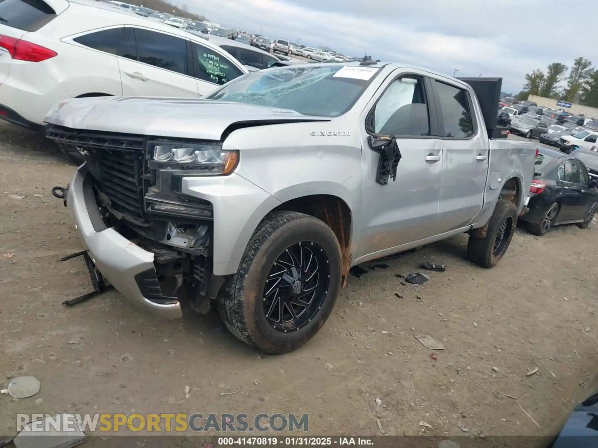 2 Photograph of a damaged car 1GCPWDET3MZ119007 CHEVROLET SILVERADO 1500 2021