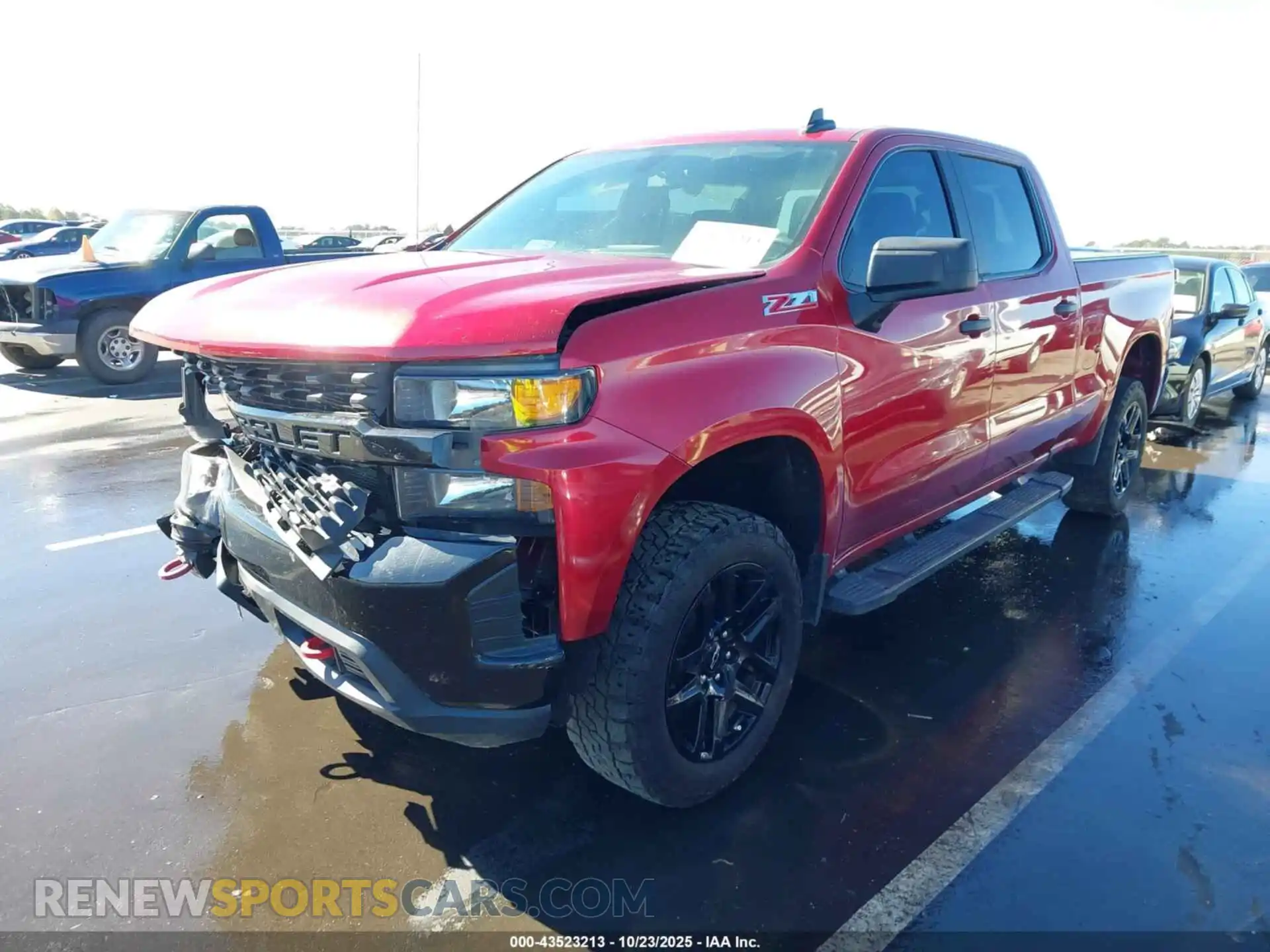 2 Photograph of a damaged car 1GCPYCEF1MZ410894 CHEVROLET SILVERADO 1500 2021