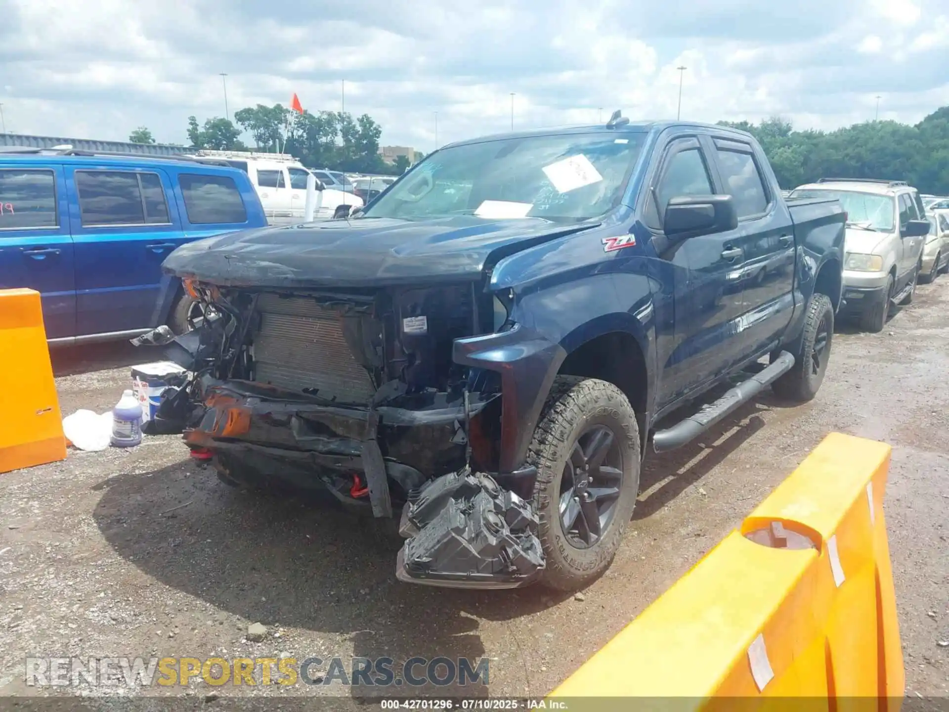 2 Photograph of a damaged car 1GCPYCEF3MZ116476 CHEVROLET SILVERADO 1500 2021