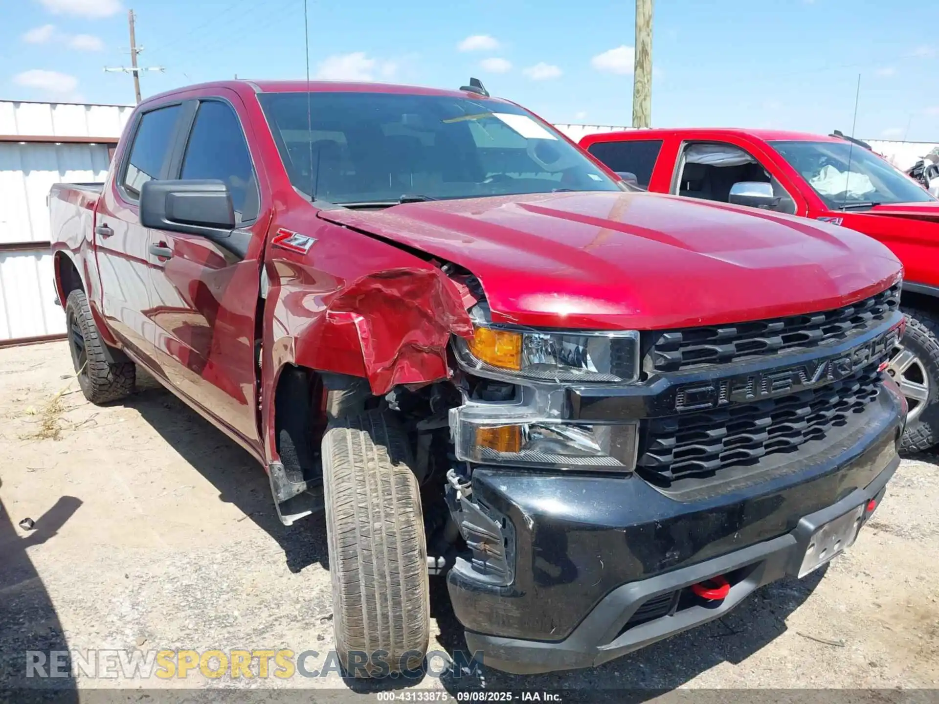 1 Photograph of a damaged car 1GCPYCEF6MZ235736 CHEVROLET SILVERADO 1500 2021