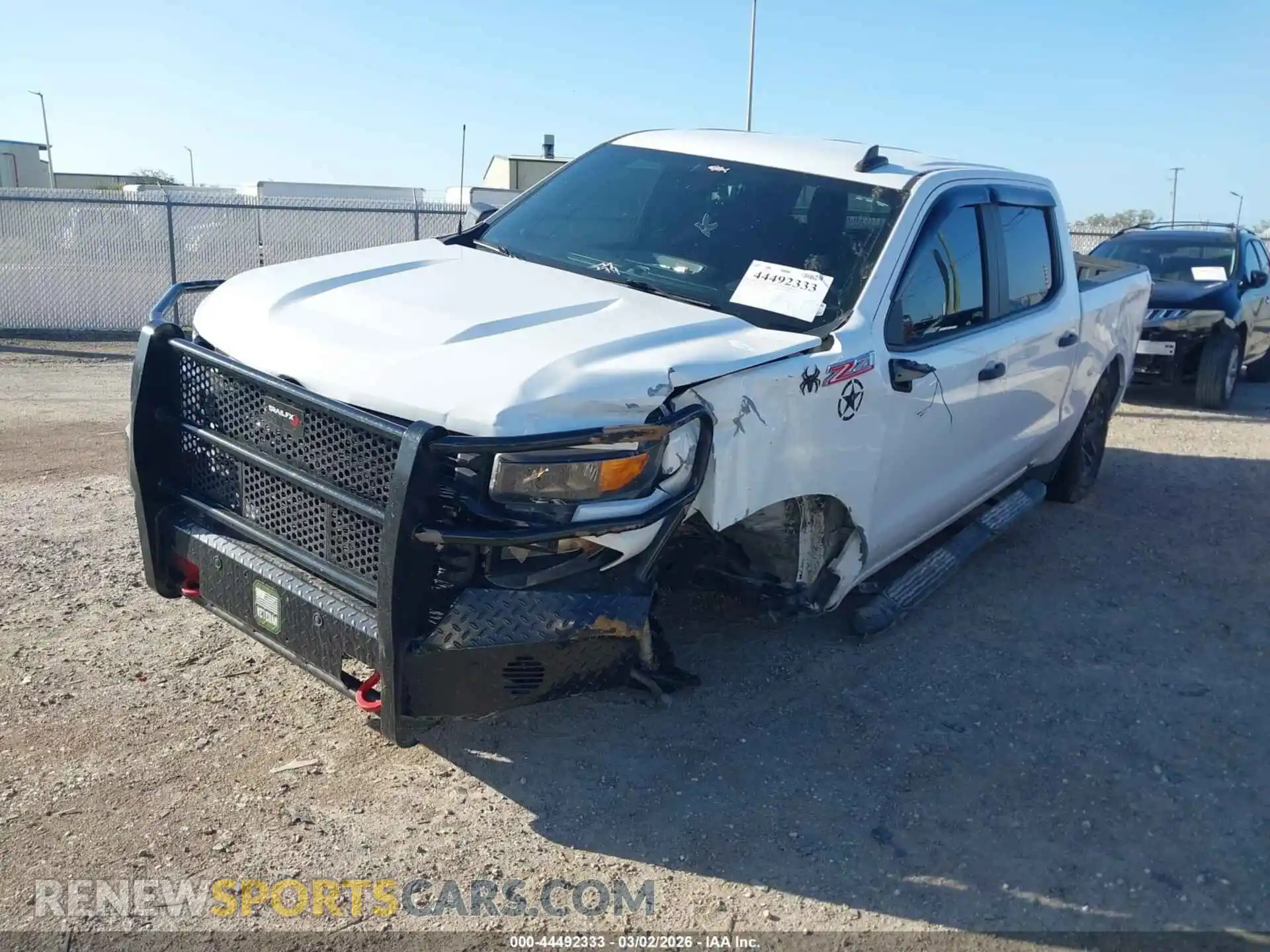 2 Photograph of a damaged car 1GCPYCEF6MZ300049 CHEVROLET SILVERADO 1500 2021