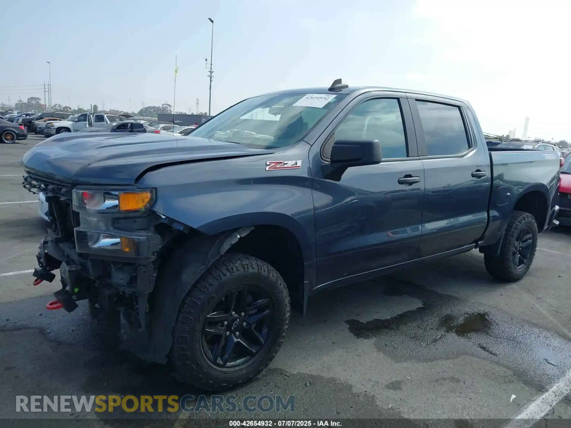 2 fotografías del automóvil dañado 1GCPYCEFXMZ449967 CHEVROLET SILVERADO 1500 2021