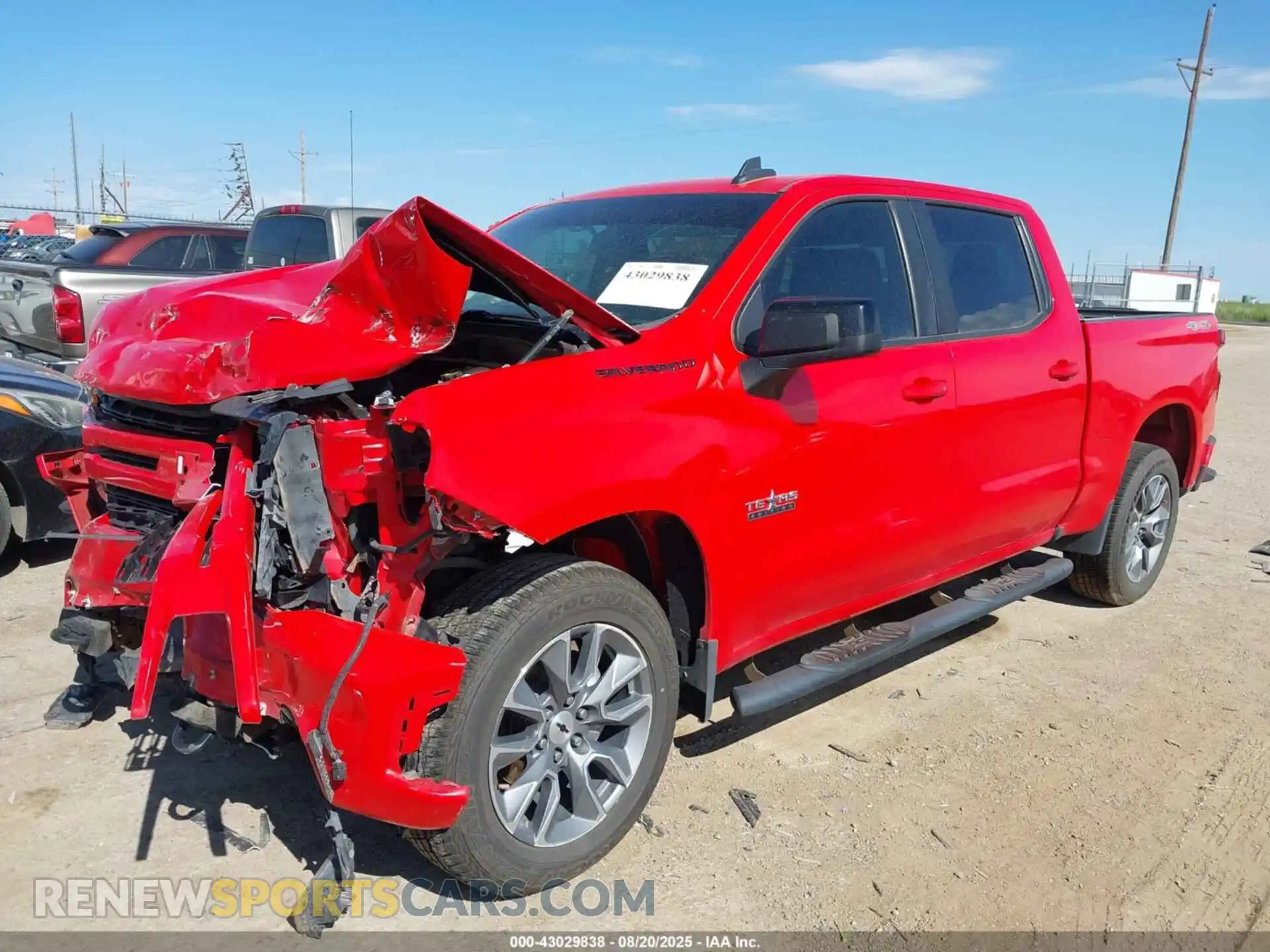 2 Photograph of a damaged car 1GCPYEEK2MZ381821 CHEVROLET SILVERADO 1500 2021