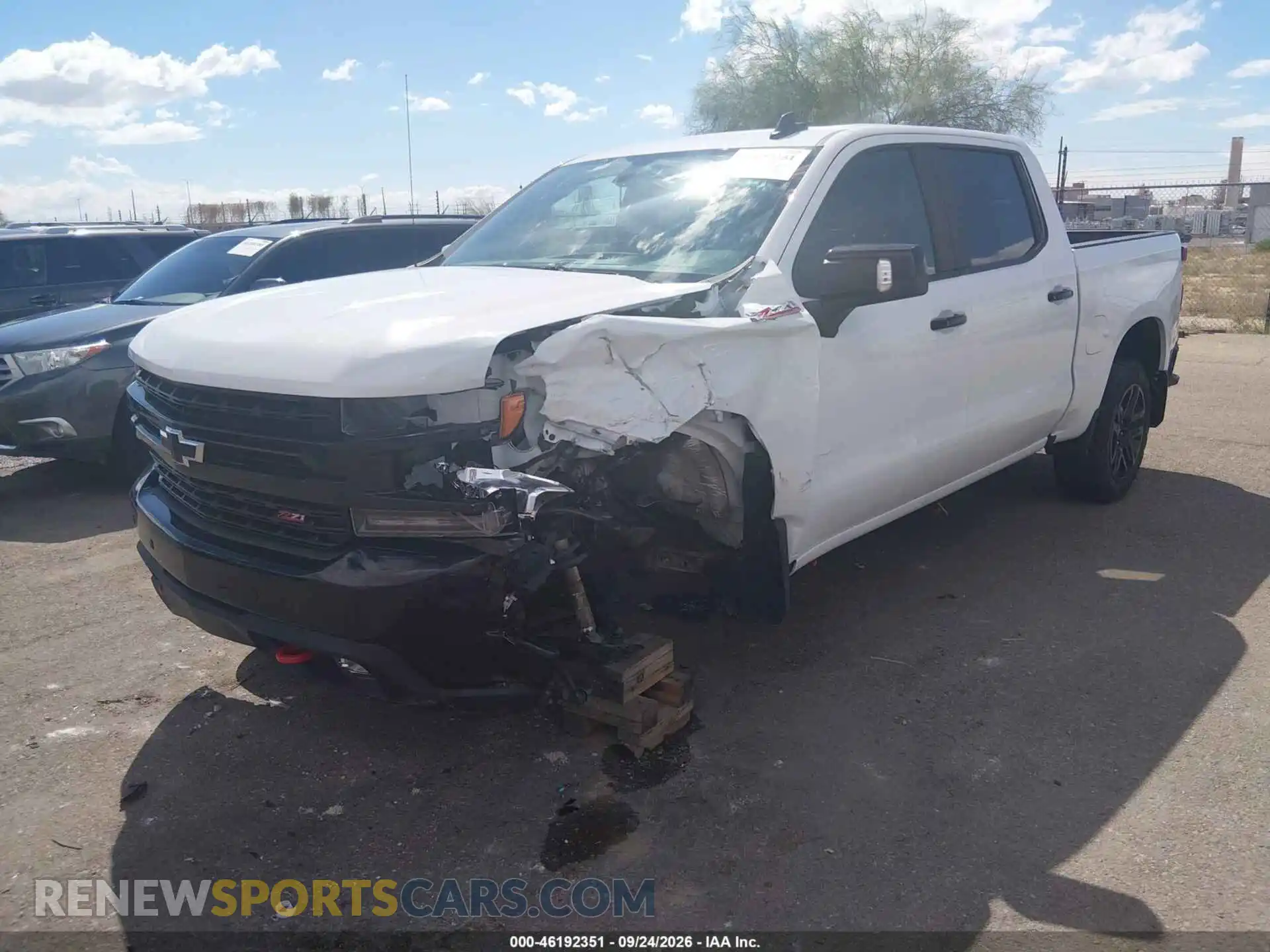 2 Photograph of a damaged car 1GCPYFED6MZ218418 CHEVROLET SILVERADO 1500 2021