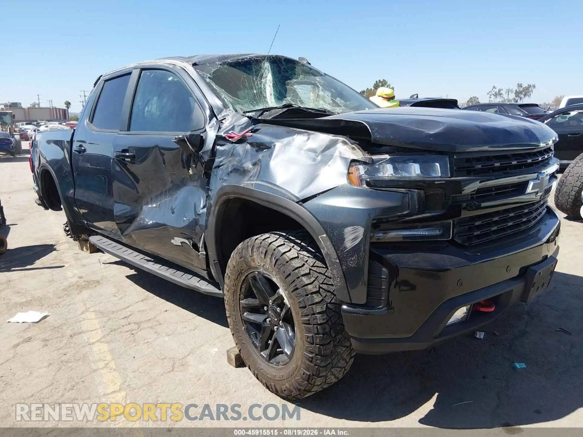 1 Photograph of a damaged car 1GCPYFED8MZ378526 CHEVROLET SILVERADO 1500 2021