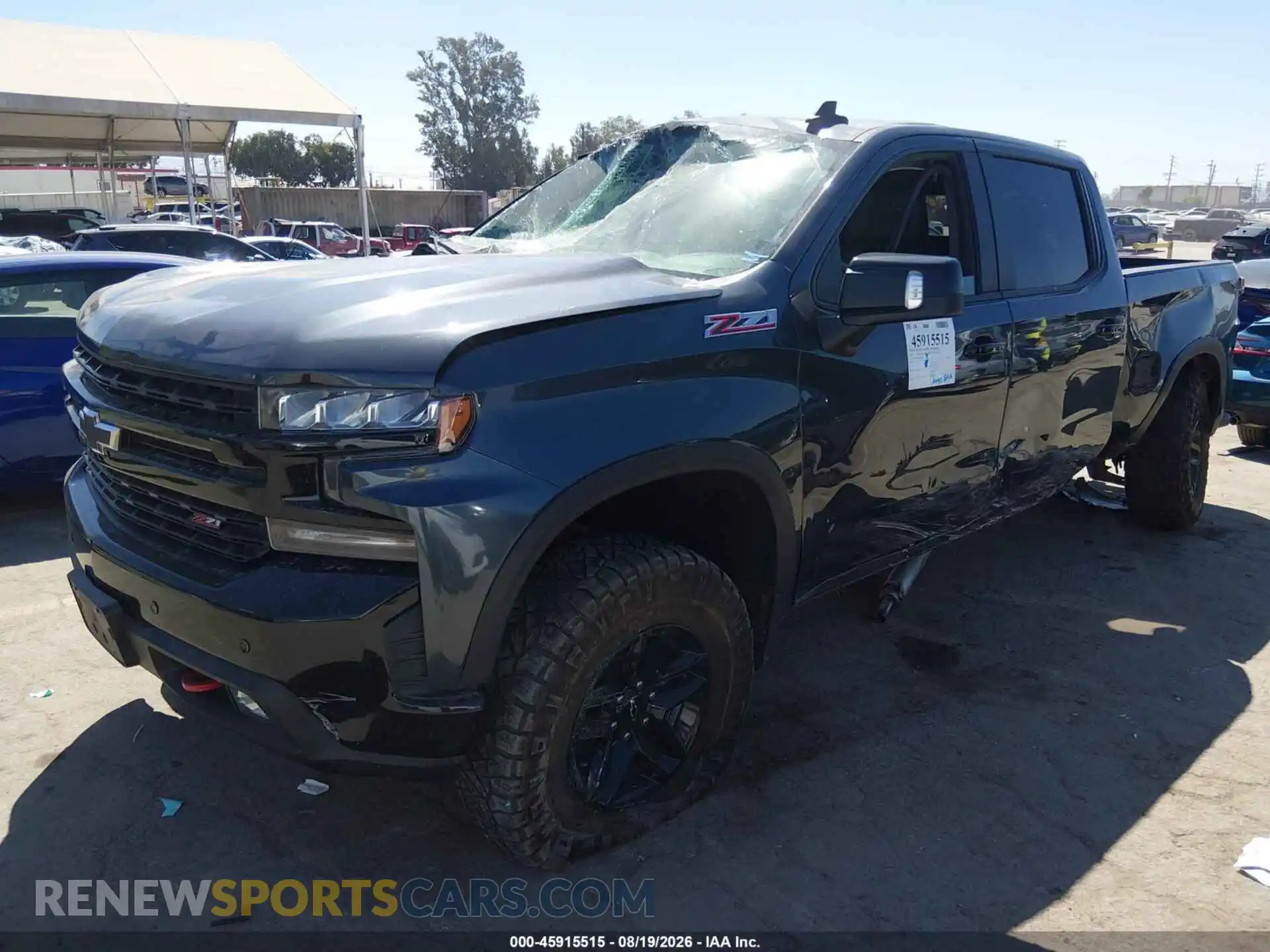 2 Photograph of a damaged car 1GCPYFED8MZ378526 CHEVROLET SILVERADO 1500 2021