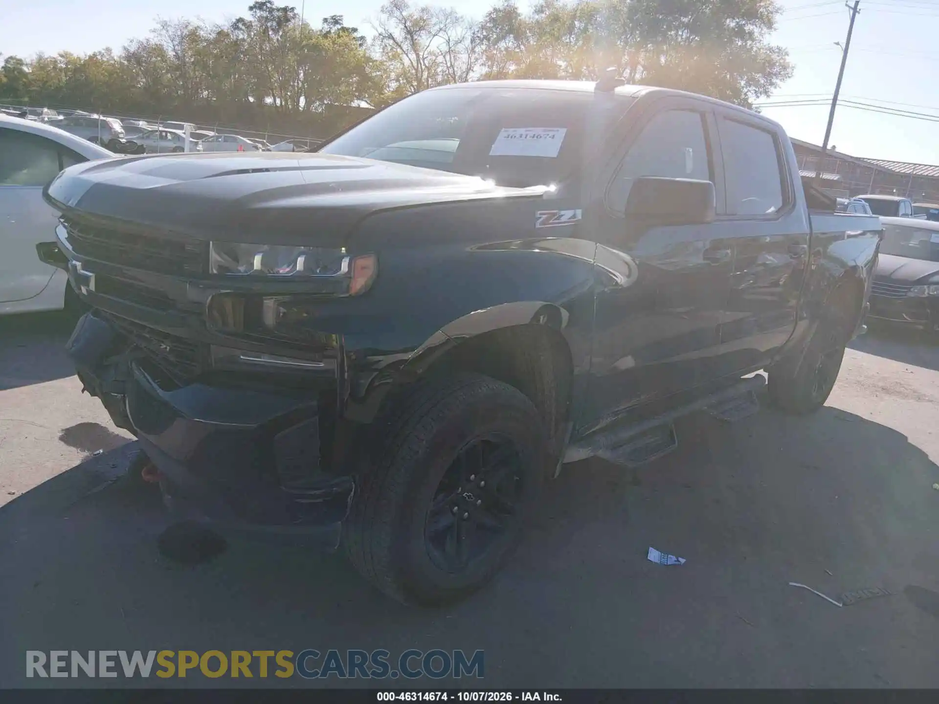 2 fotografías del automóvil dañado 1GCPYFEL3MZ288904 CHEVROLET SILVERADO 1500 2021