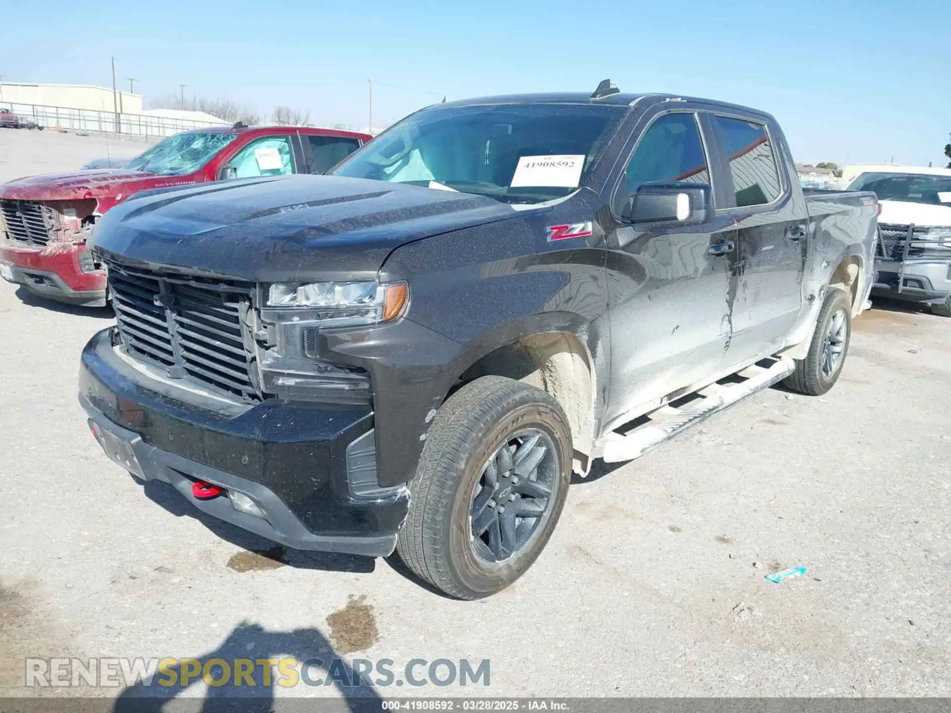 2 Photograph of a damaged car 1GCPYFEL6MZ148202 CHEVROLET SILVERADO 1500 2021