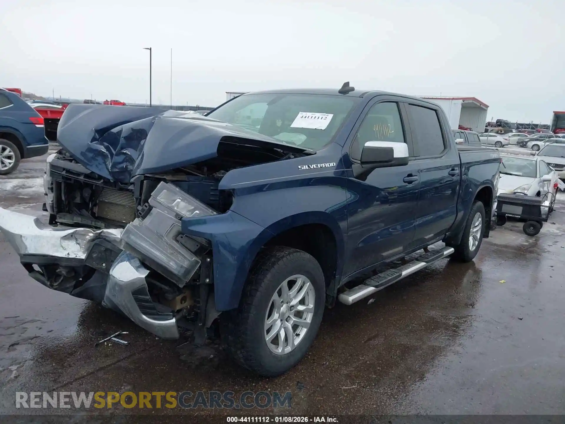 2 Photograph of a damaged car 1GCUYDED5MZ282232 CHEVROLET SILVERADO 1500 2021