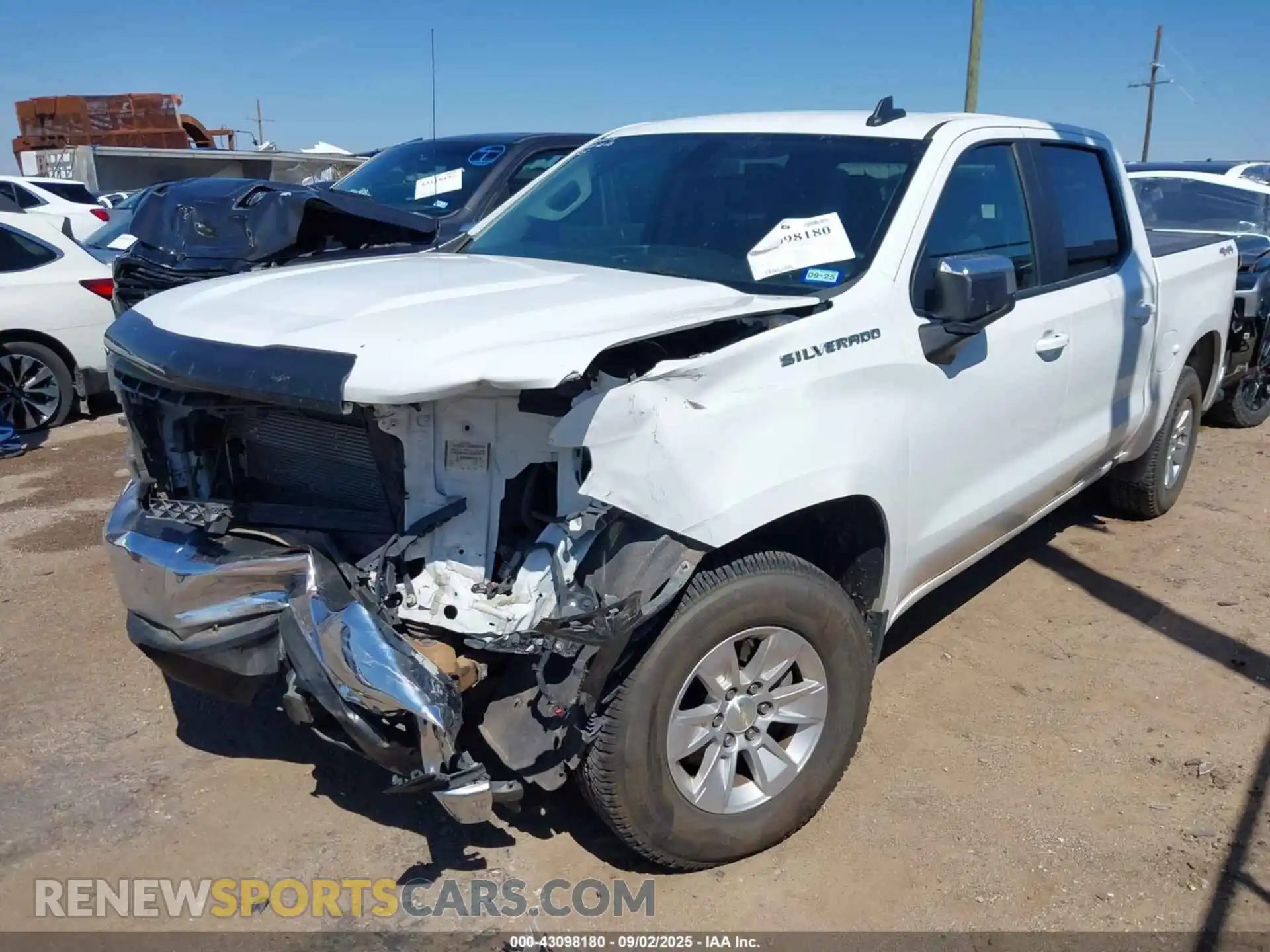 2 Photograph of a damaged car 1GCUYDEDXMZ425563 CHEVROLET SILVERADO 1500 2021