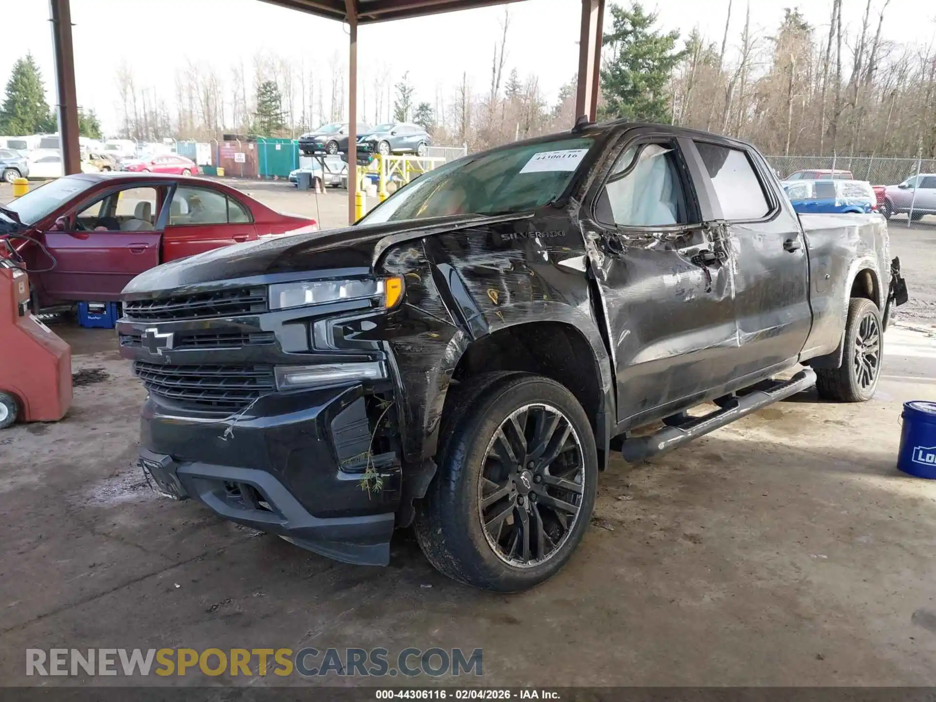 2 Photograph of a damaged car 1GCUYEED4MZ449363 CHEVROLET SILVERADO 1500 2021