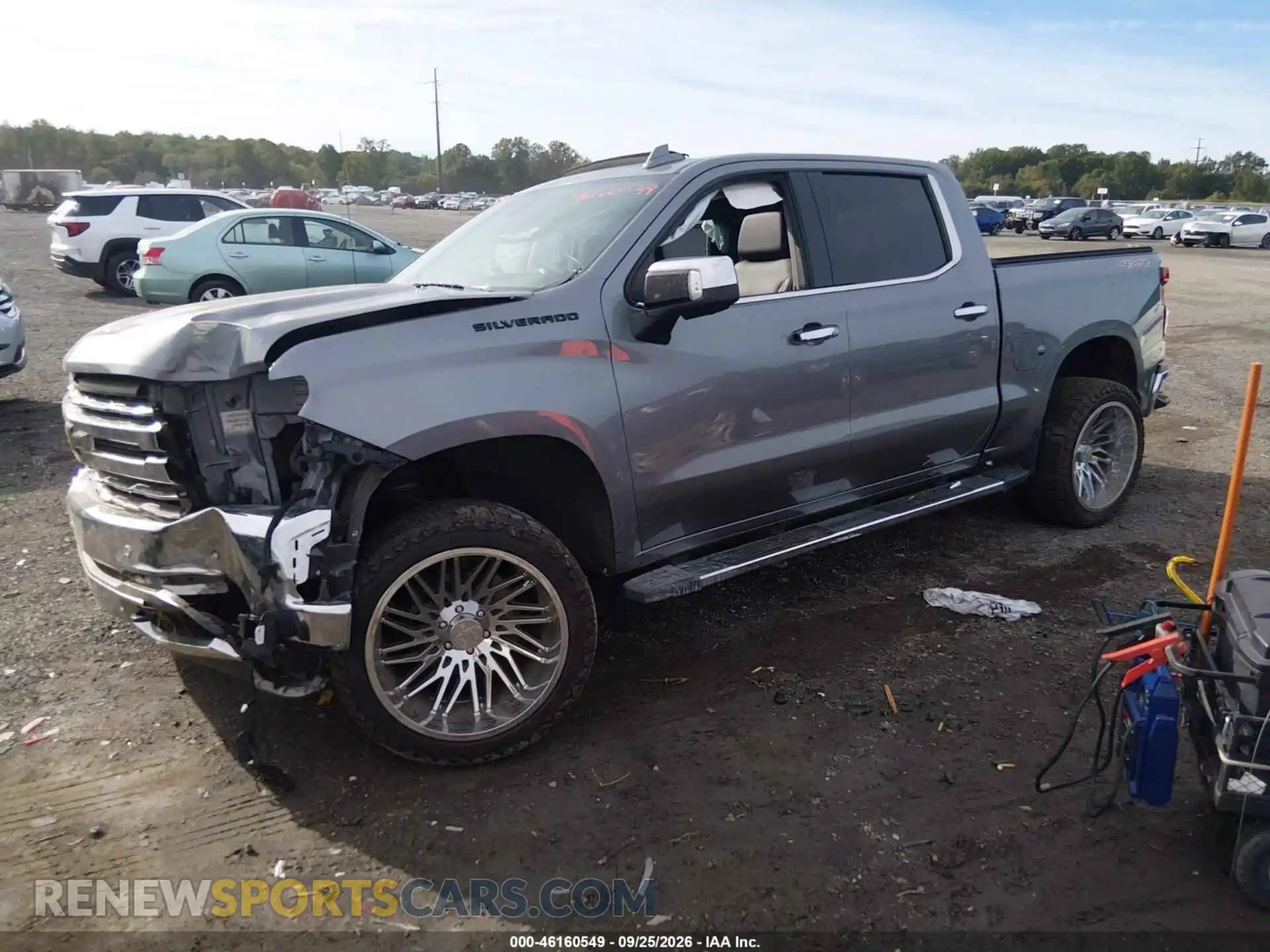 2 Photograph of a damaged car 1GCUYGET4MZ200290 CHEVROLET SILVERADO 1500 2021