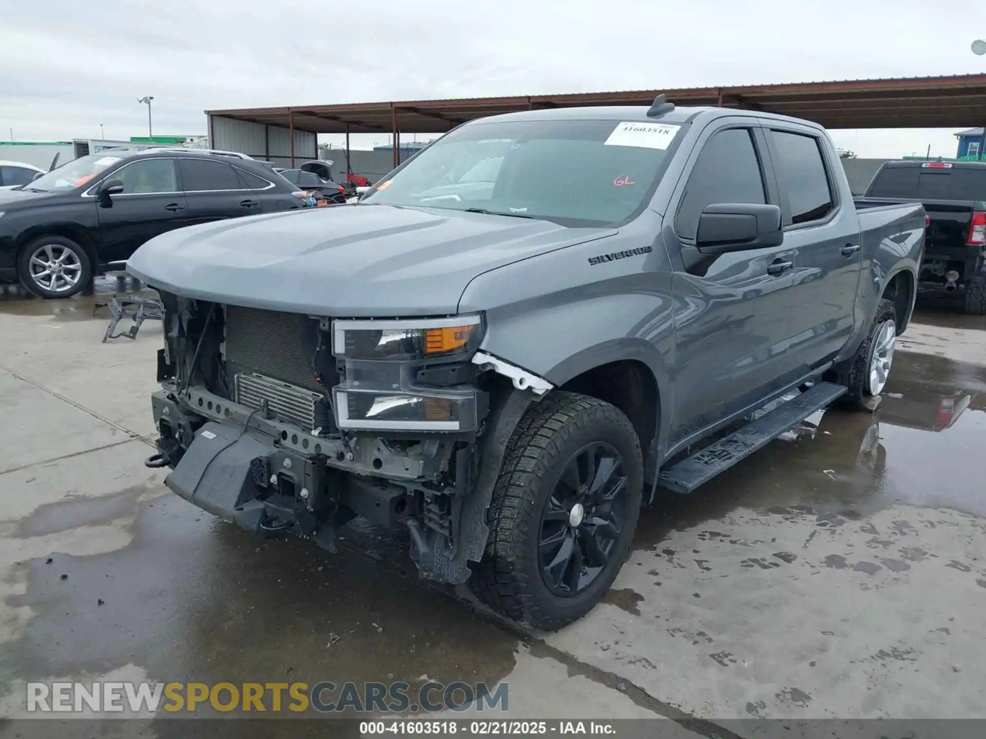 2 Photograph of a damaged car 3GCPWBEK2MG360620 CHEVROLET SILVERADO 1500 2021