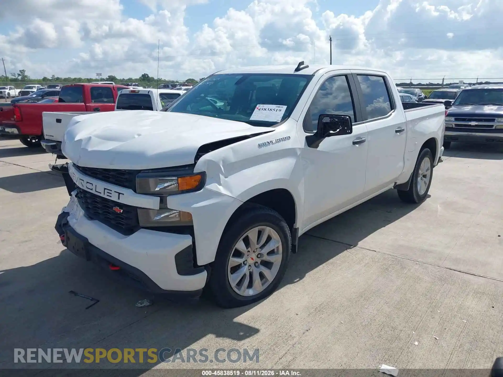 2 Photograph of a damaged car 3GCPWBEK2MG360892 CHEVROLET SILVERADO 1500 2021