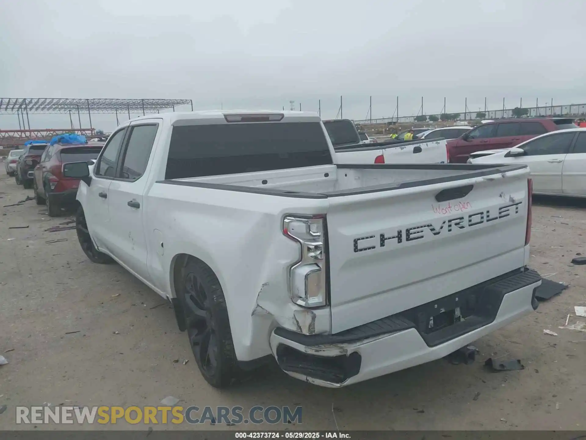 3 Photograph of a damaged car 3GCPWBEK9MG102403 CHEVROLET SILVERADO 1500 2021