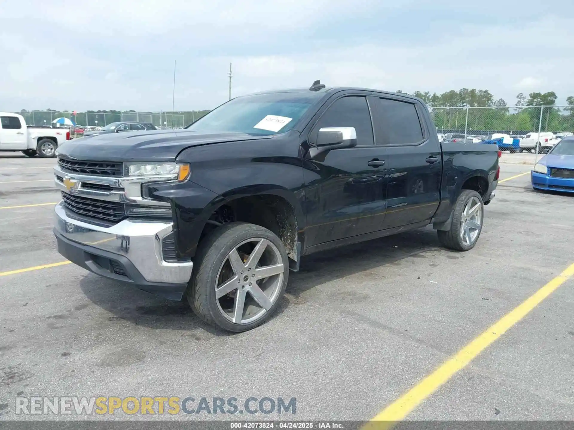2 Photograph of a damaged car 3GCPWCED3MG343252 CHEVROLET SILVERADO 1500 2021