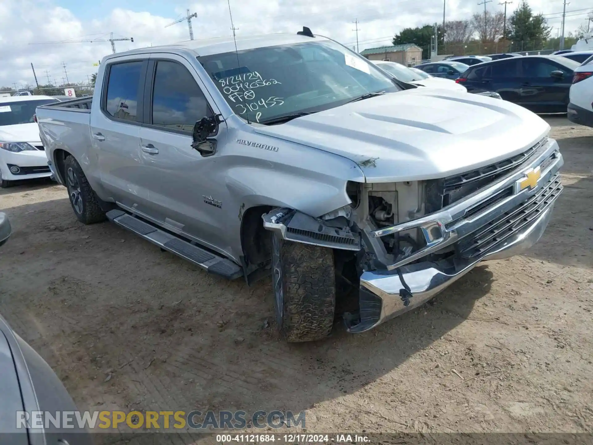 1 Photograph of a damaged car 3GCPWCED6MG310455 CHEVROLET SILVERADO 1500 2021