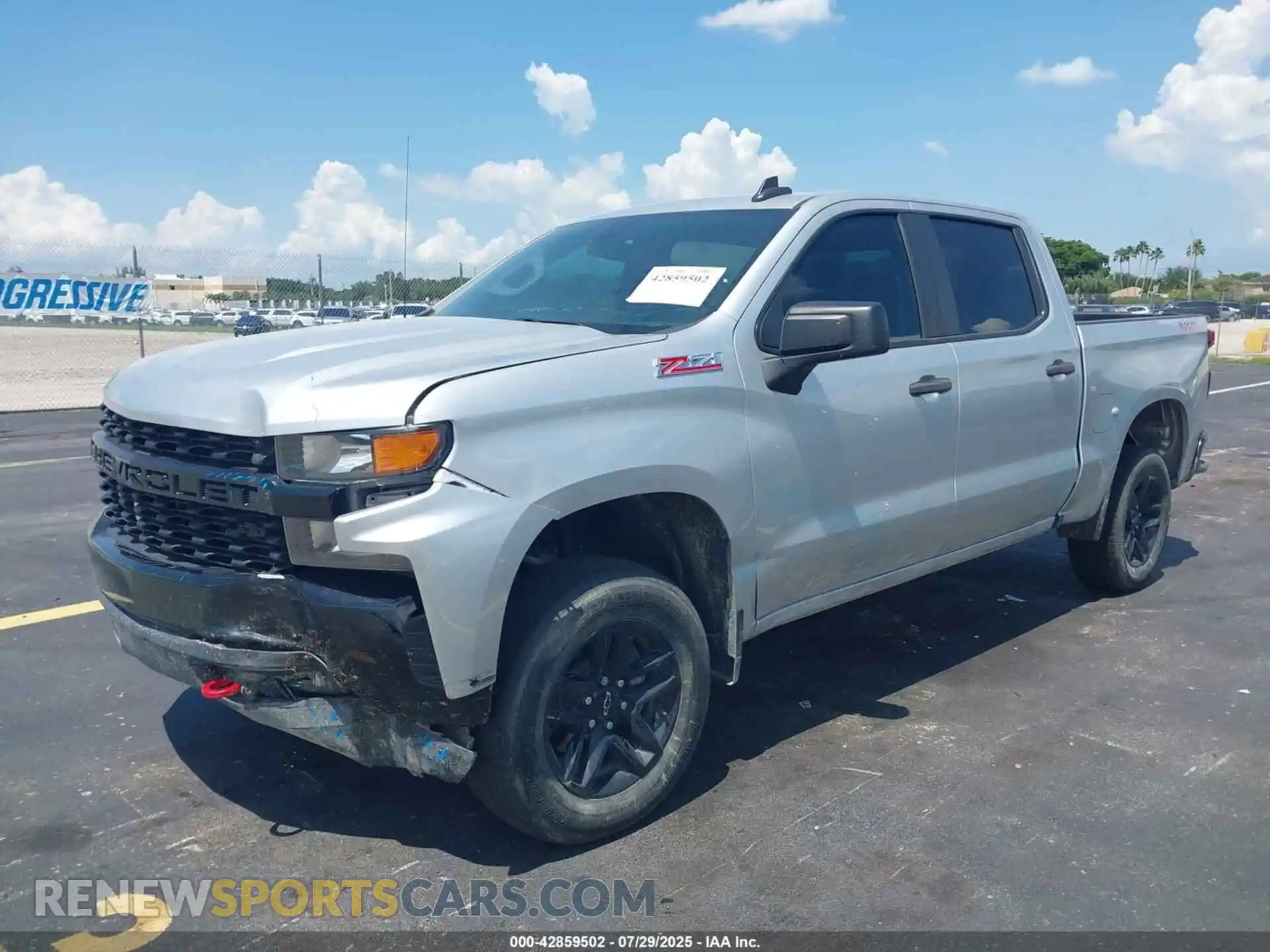 2 fotografías del automóvil dañado 3GCPYCEF7MG482330 CHEVROLET SILVERADO 1500 2021