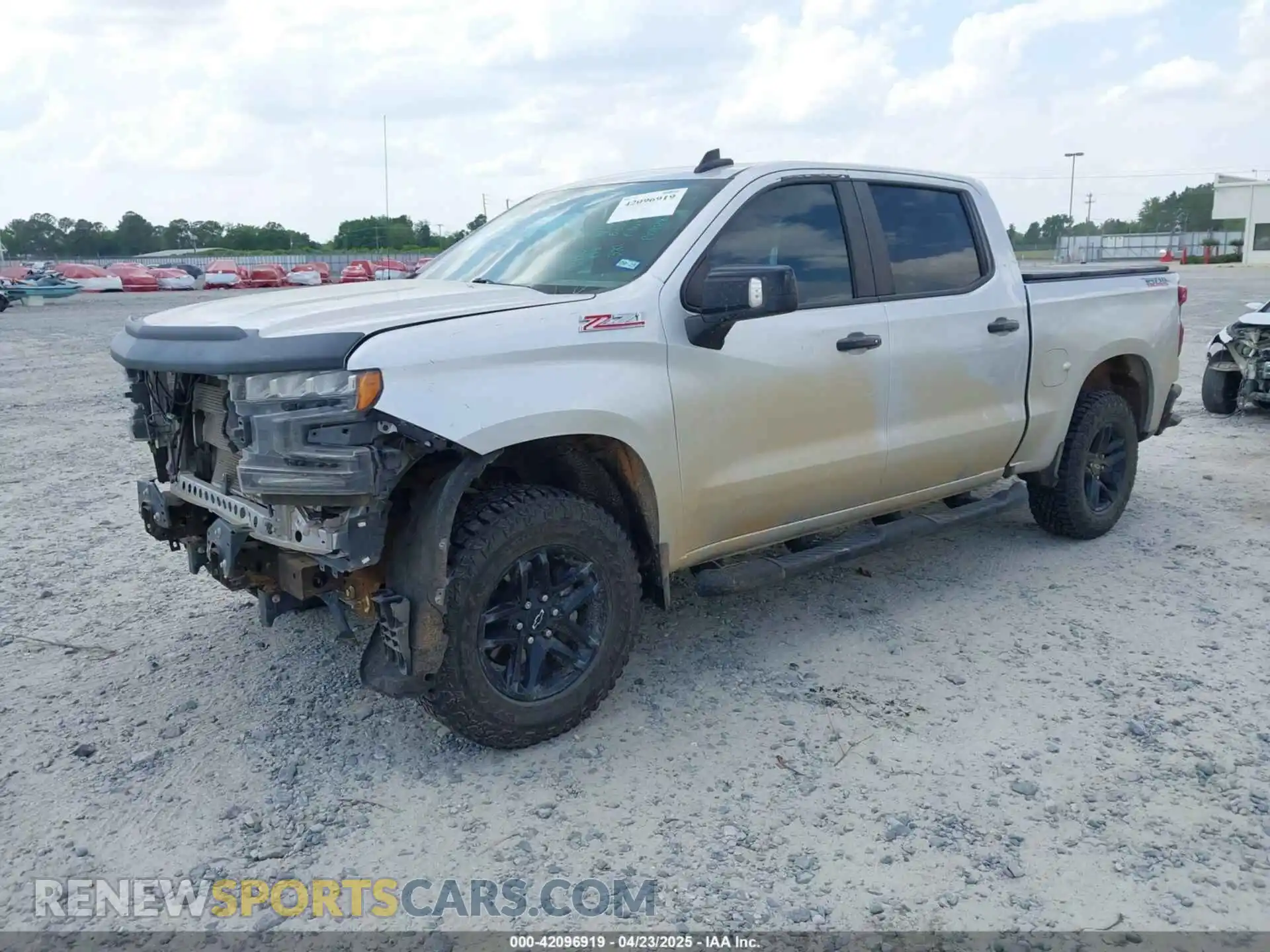 2 Photograph of a damaged car 3GCPYFED6MG165901 CHEVROLET SILVERADO 1500 2021