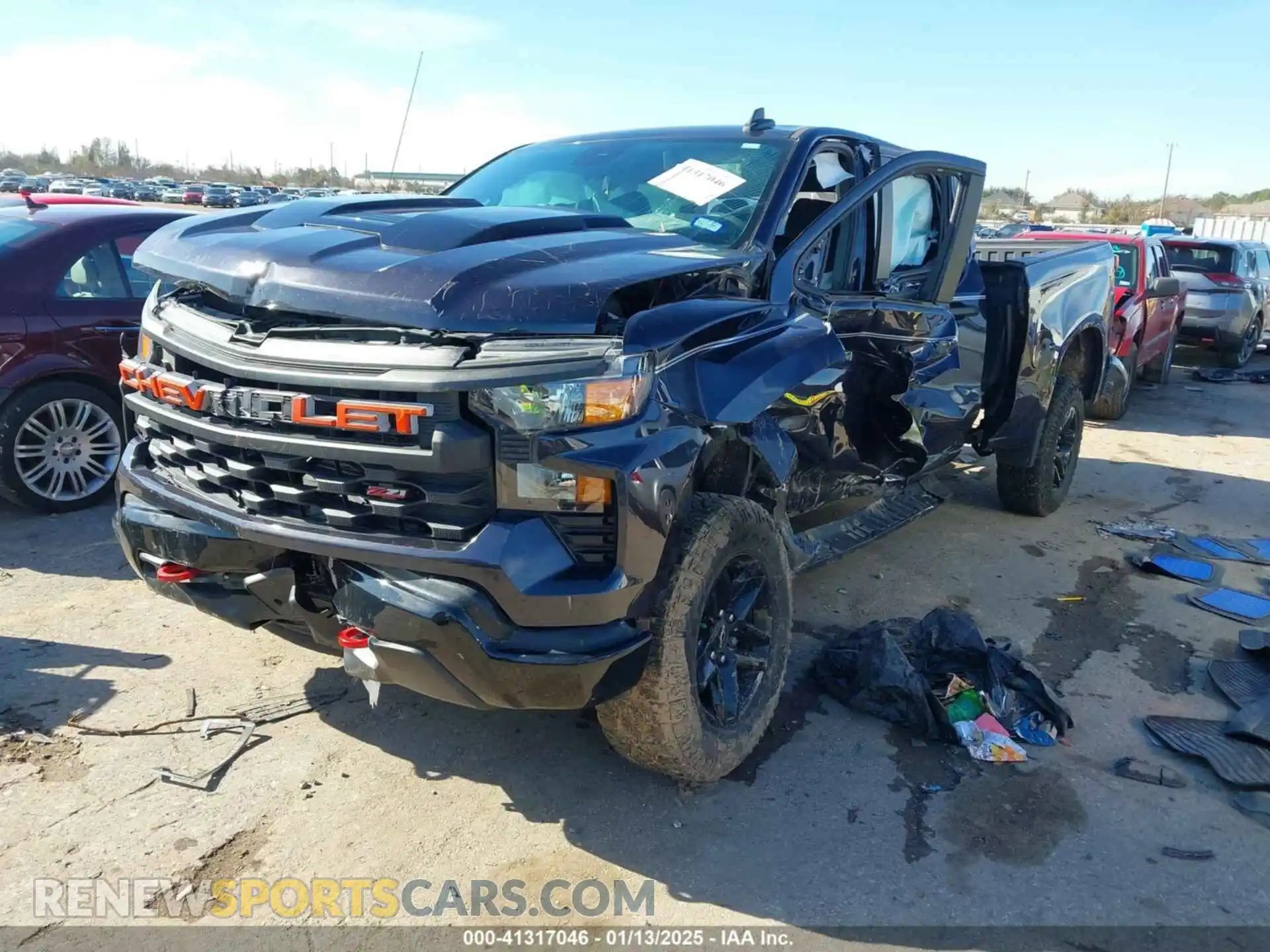 2 Photograph of a damaged car 3GCPDCEK9NG608262 CHEVROLET SILVERADO 1500 2022