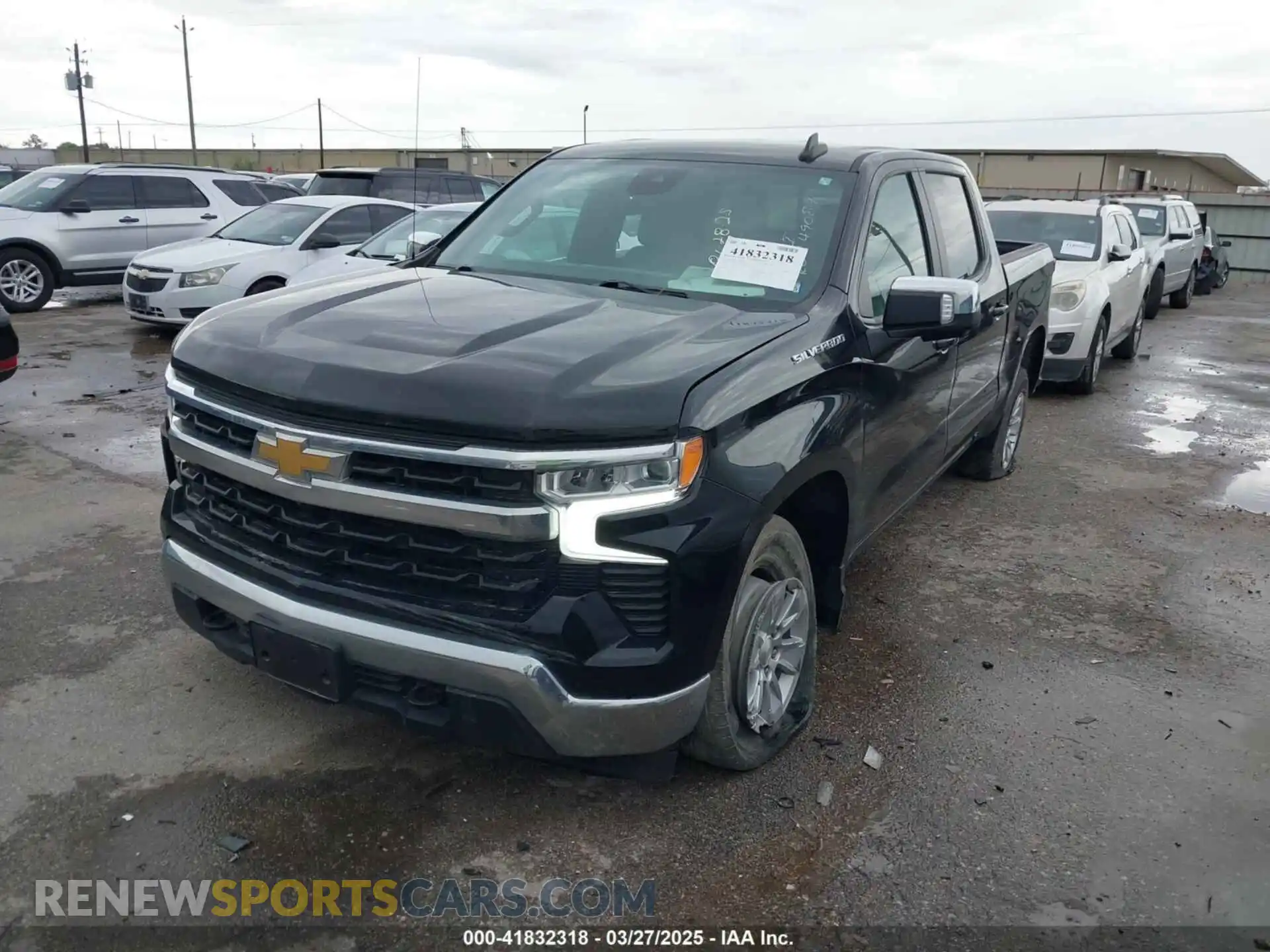 2 Photograph of a damaged car 1GCPDDEK7PZ272636 CHEVROLET SILVERADO 1500 2023
