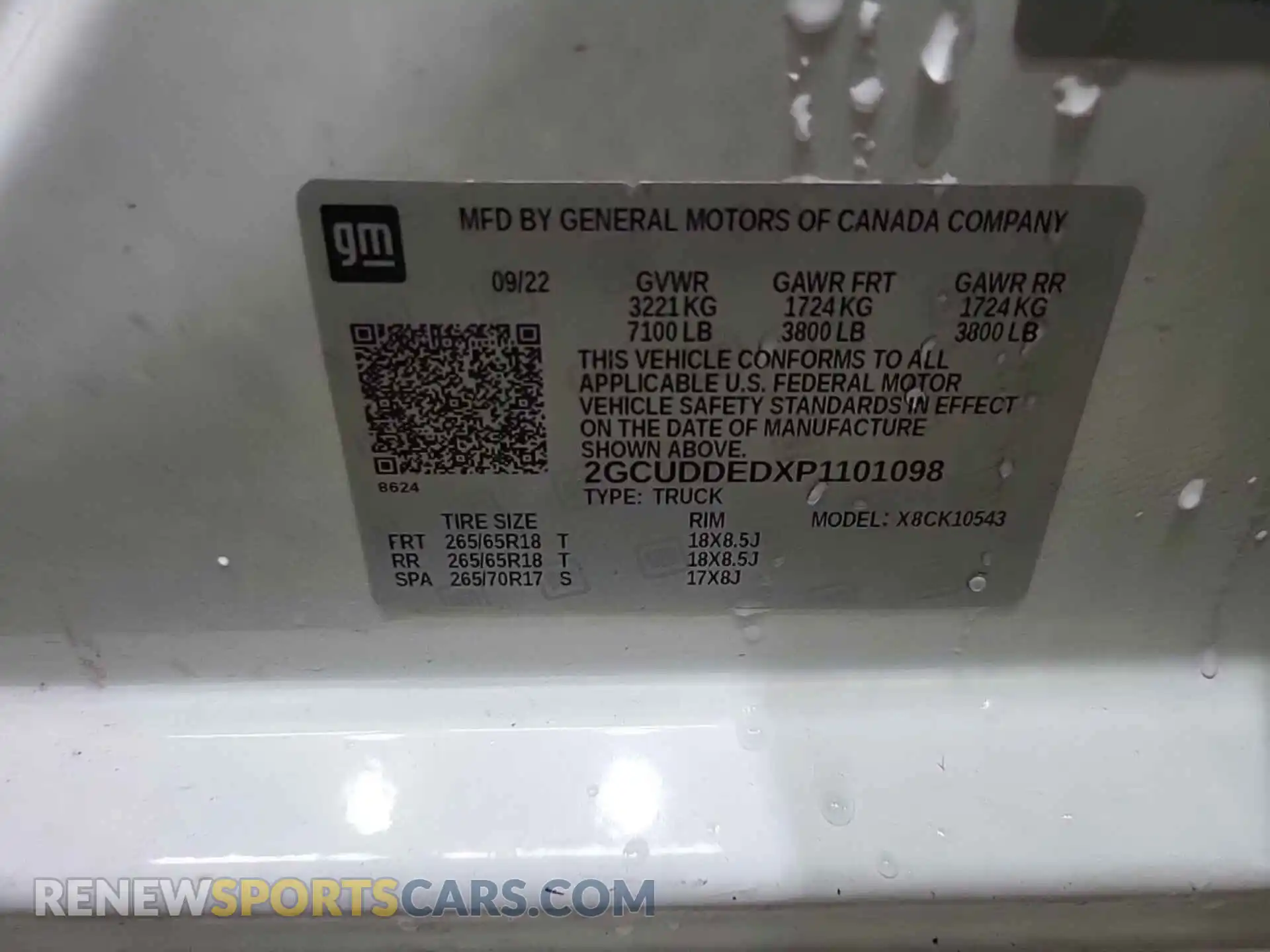 3 Photograph of a damaged car 2GCUDDEDXP1101098 CHEVROLET SILVERADO 1500 2023