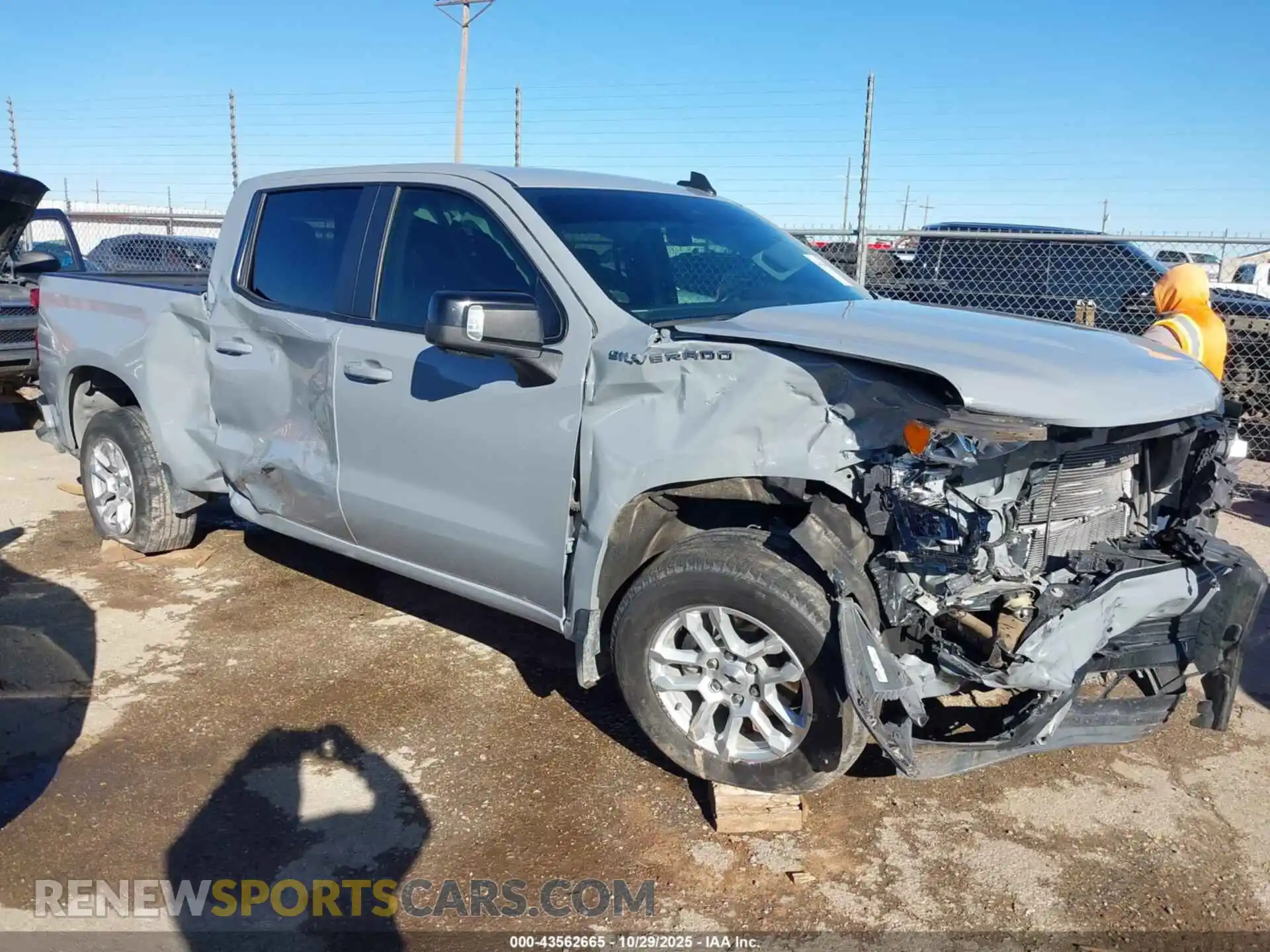 1 Photograph of a damaged car 1GCPADE80RZ216828 CHEVROLET SILVERADO 1500 2024
