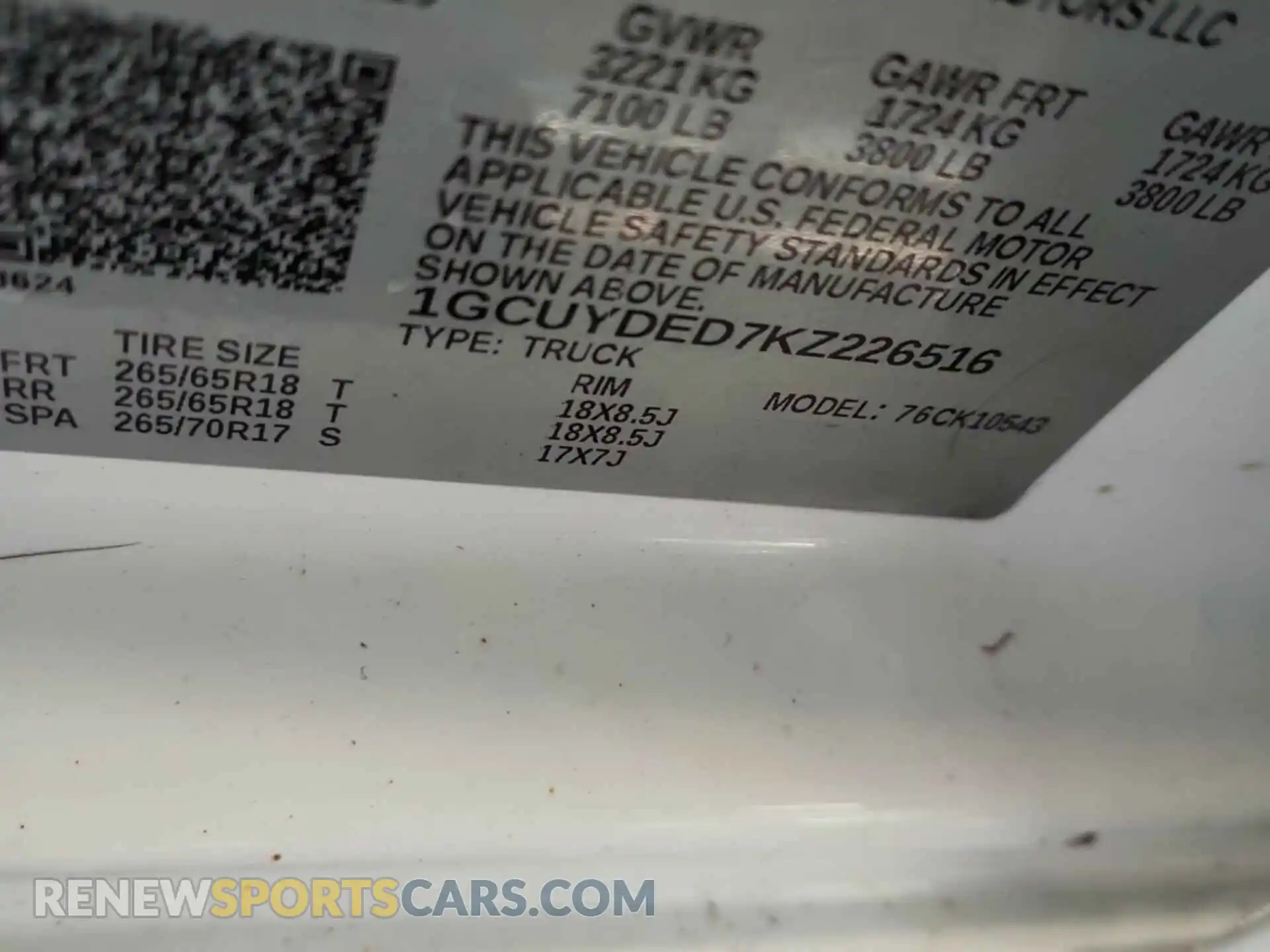 2 Photograph of a damaged car 1GCUYDED7KZ226516 CHEVROLET SILVERADO 2019