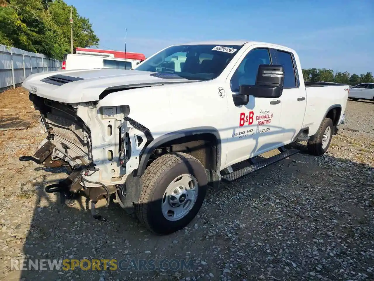1 Photograph of a damaged car 1GC2YLEY2MF107281 CHEVROLET SILVERADO 2021