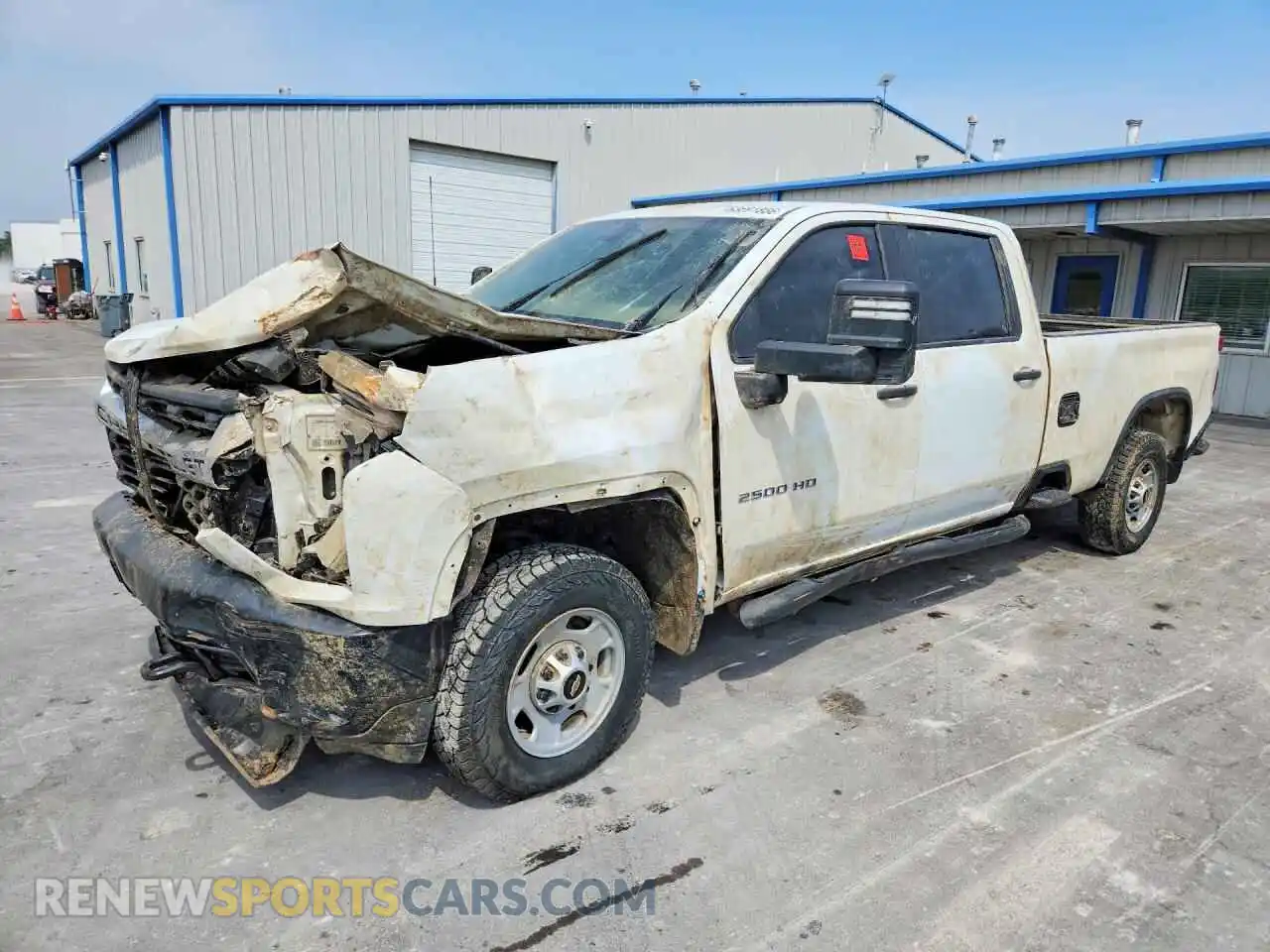 1 Photograph of a damaged car 1GC4WLE70MF162334 CHEVROLET SILVERADO 2021