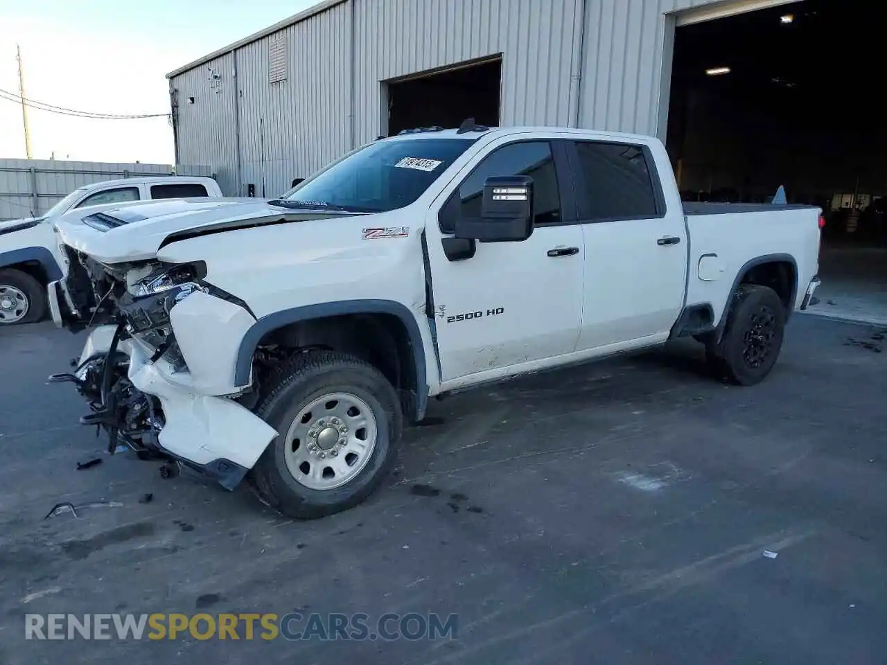 1 Photograph of a damaged car 1GC4YNEY6MF224382 CHEVROLET SILVERADO 2021