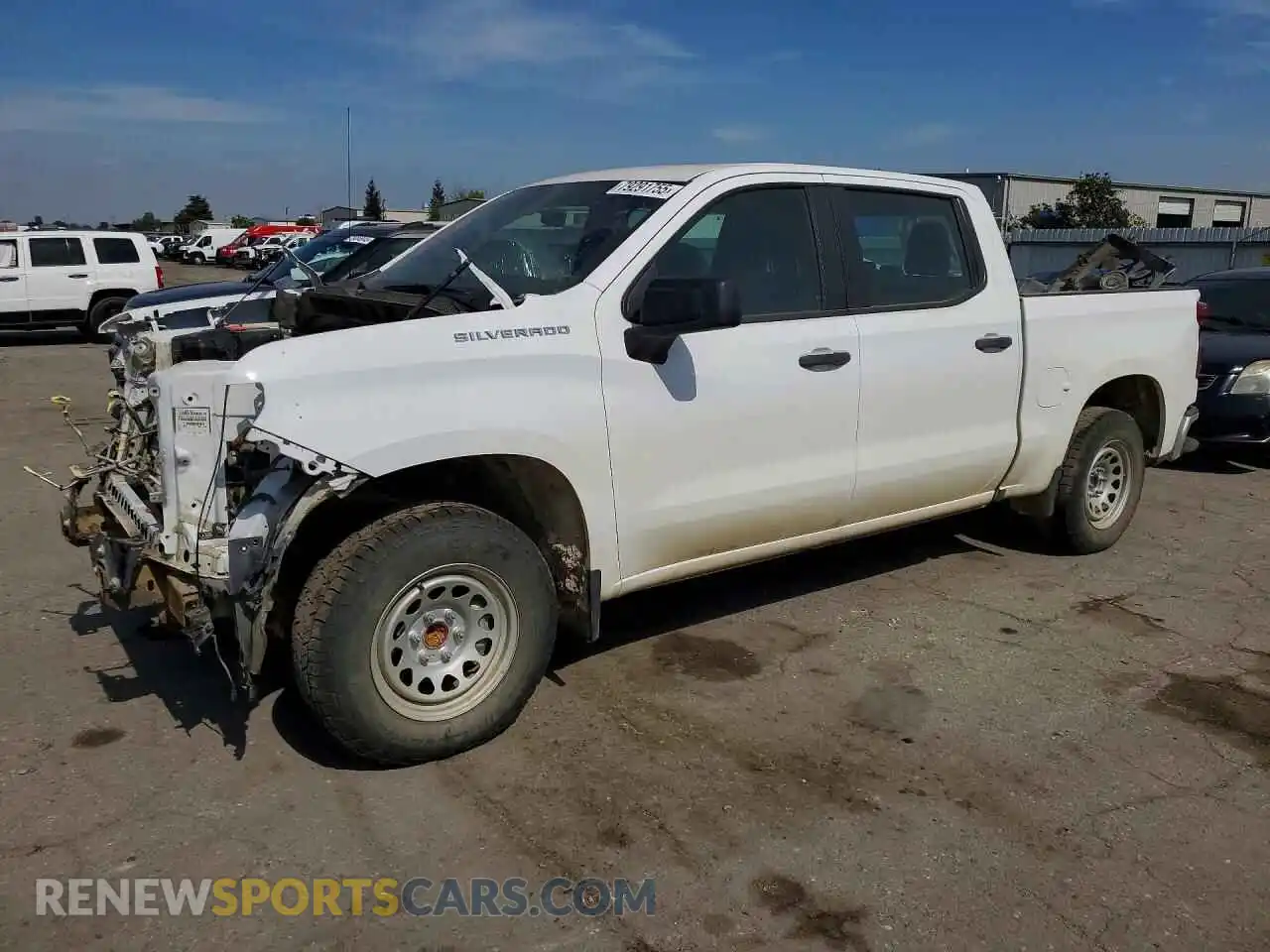 1 Photograph of a damaged car 1GCPWAEFXMZ372446 CHEVROLET SILVERADO 2021