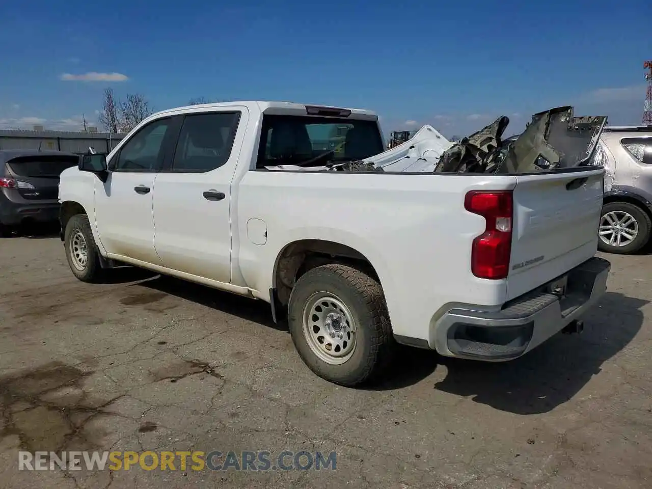 2 Photograph of a damaged car 1GCPWAEFXMZ372446 CHEVROLET SILVERADO 2021