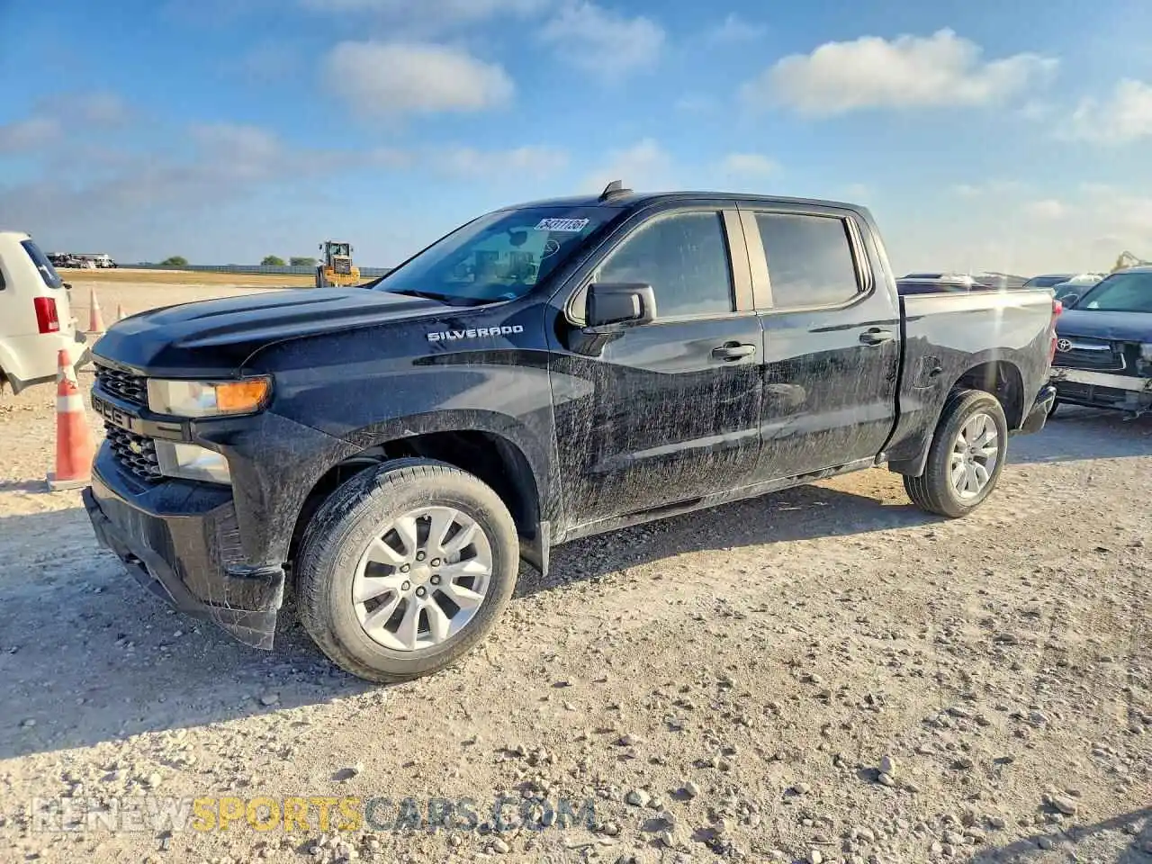 1 Photograph of a damaged car 1GCPWBEK3MZ451153 CHEVROLET SILVERADO 2021