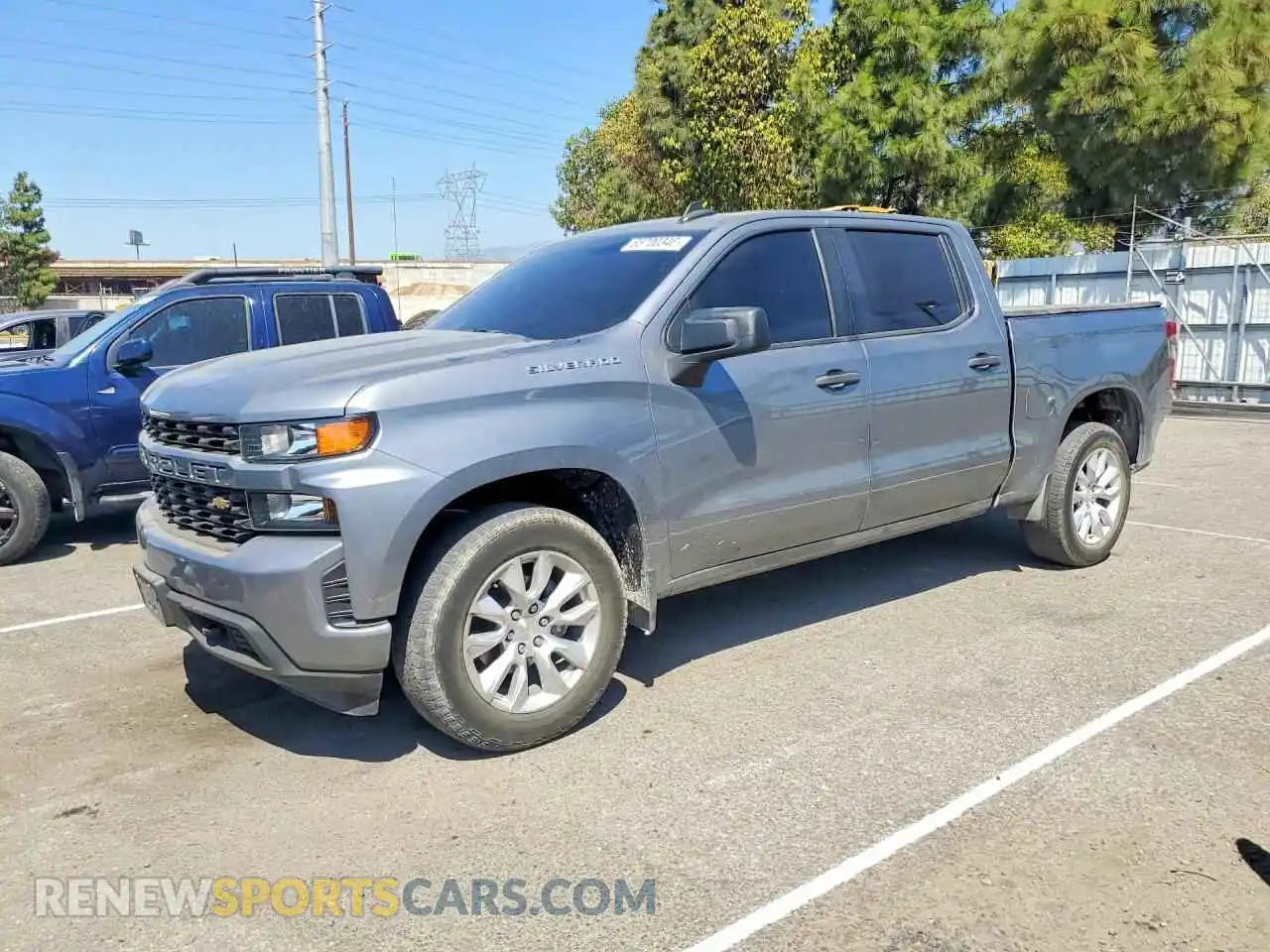 1 Photograph of a damaged car 1GCPWBEK4MZ216275 CHEVROLET SILVERADO 2021