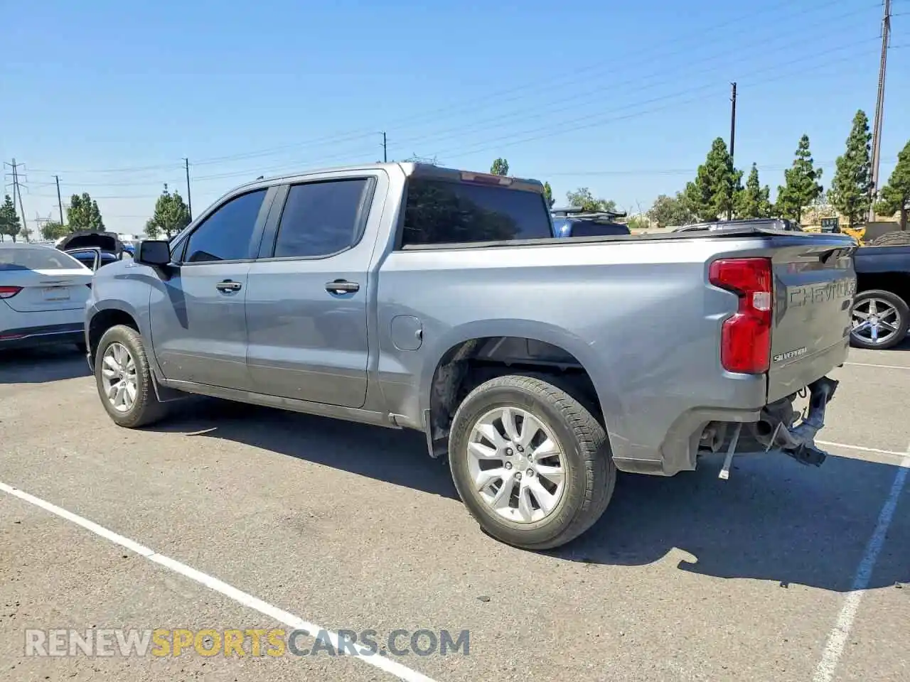 2 Photograph of a damaged car 1GCPWBEK4MZ216275 CHEVROLET SILVERADO 2021